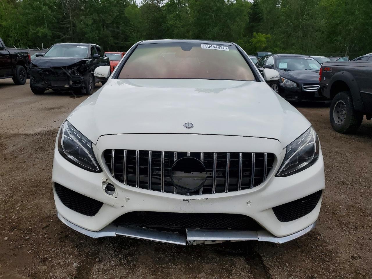 2015 Mercedes-benz C 300 4matic White vin: 55SWF4KB8FU005843