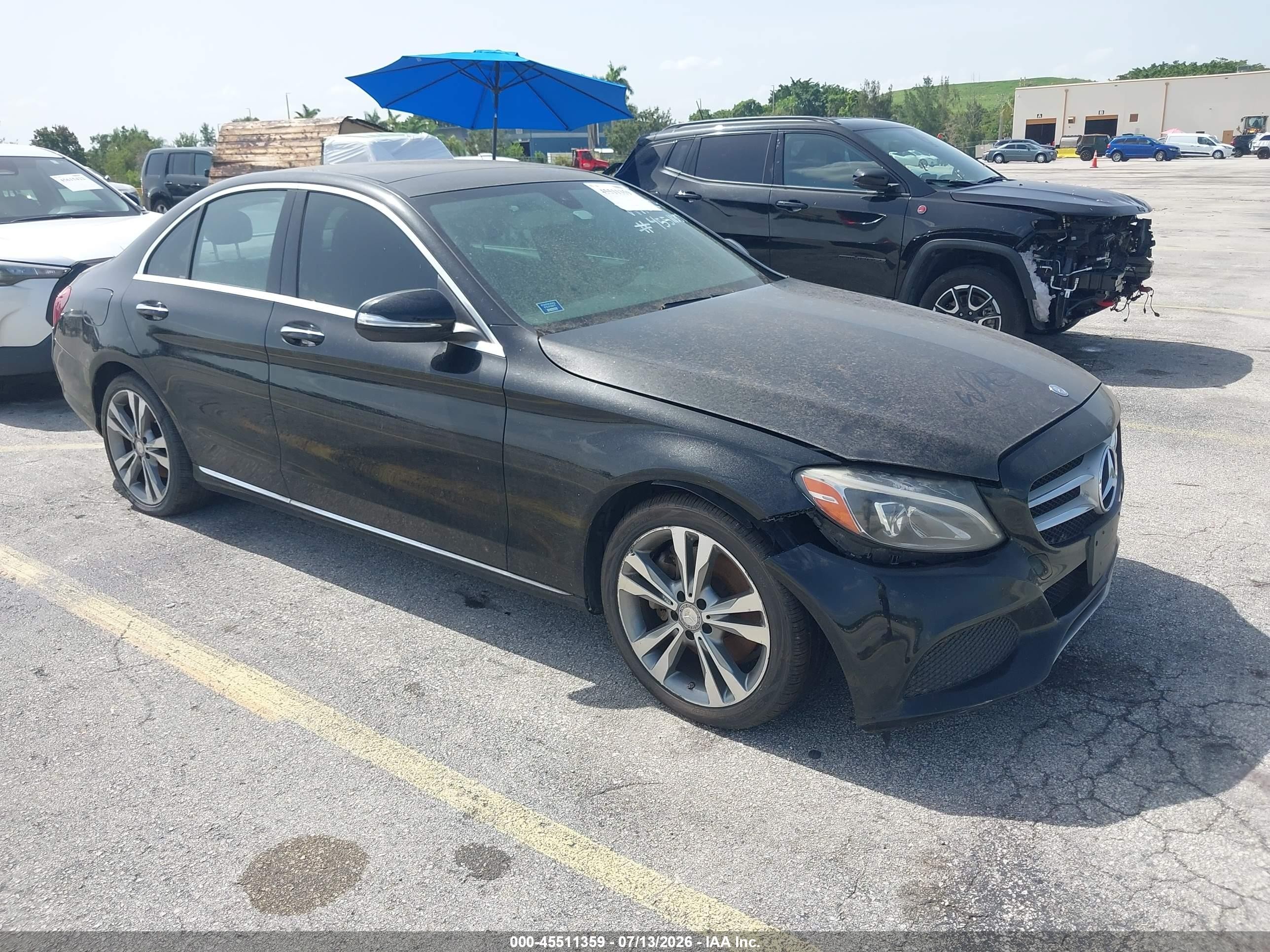 2015 Mercedes-benz C 300 4matic Black vin: 55SWF4KB8FU007253