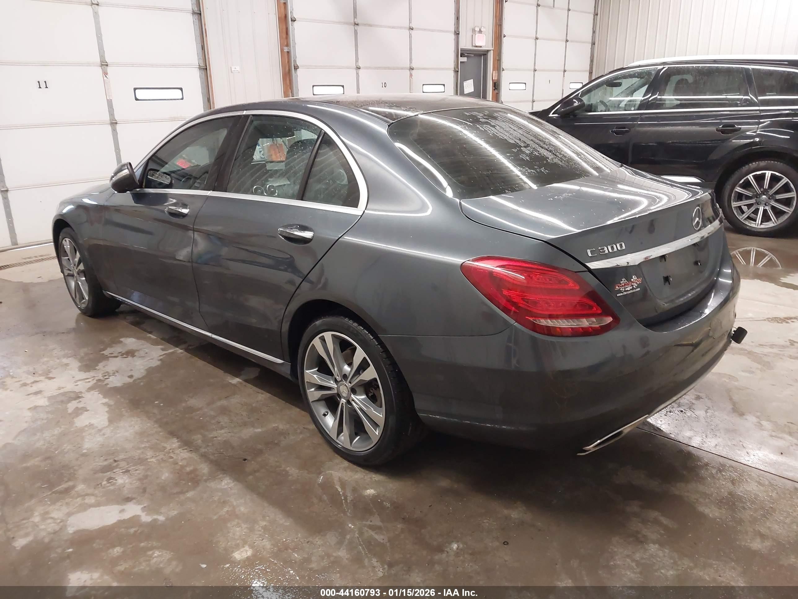 2015 Mercedes-benz C 300 4matic Gray vin: 55SWF4KB8FU009052