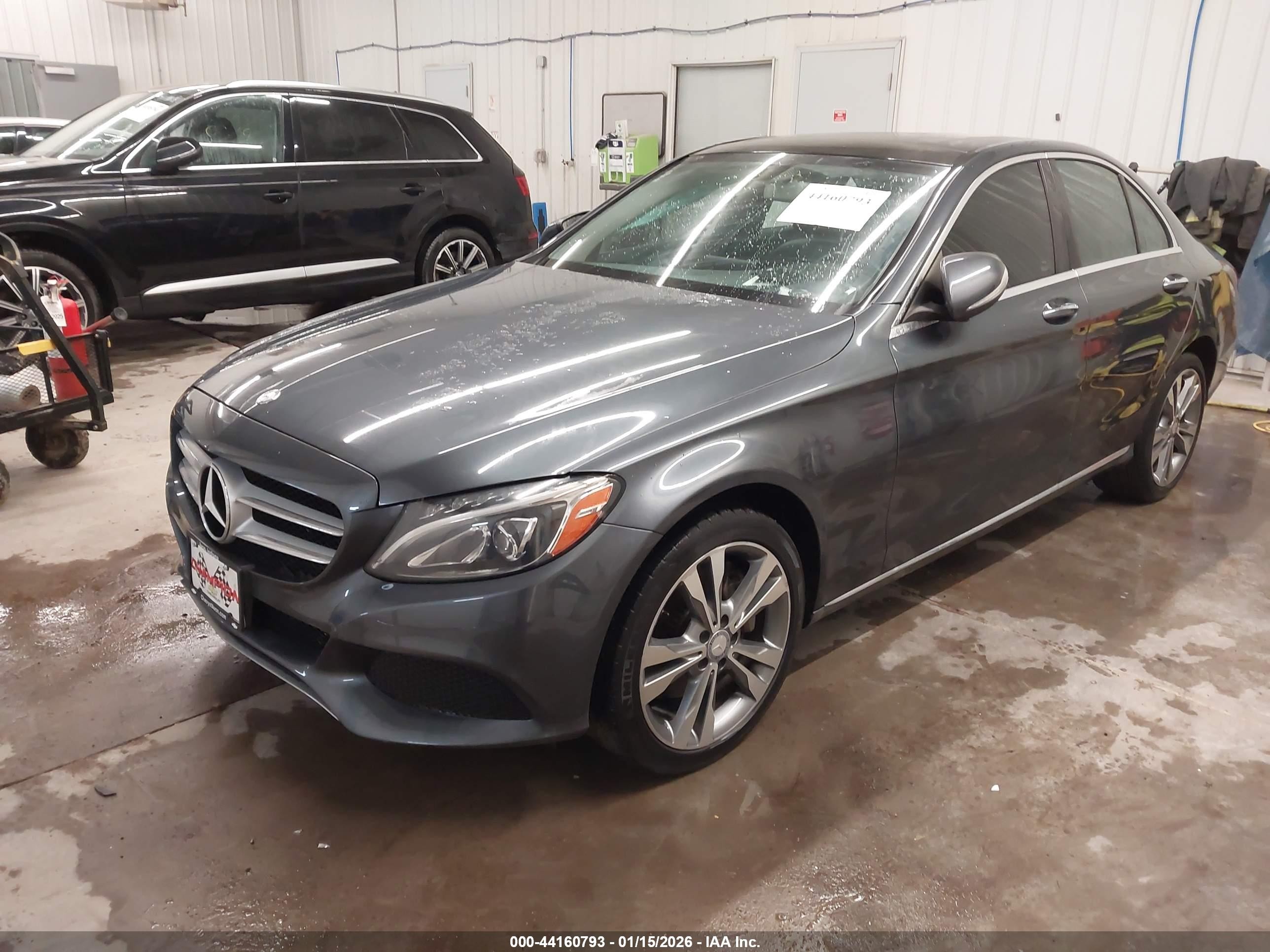 2015 Mercedes-benz C 300 4matic Gray vin: 55SWF4KB8FU009052