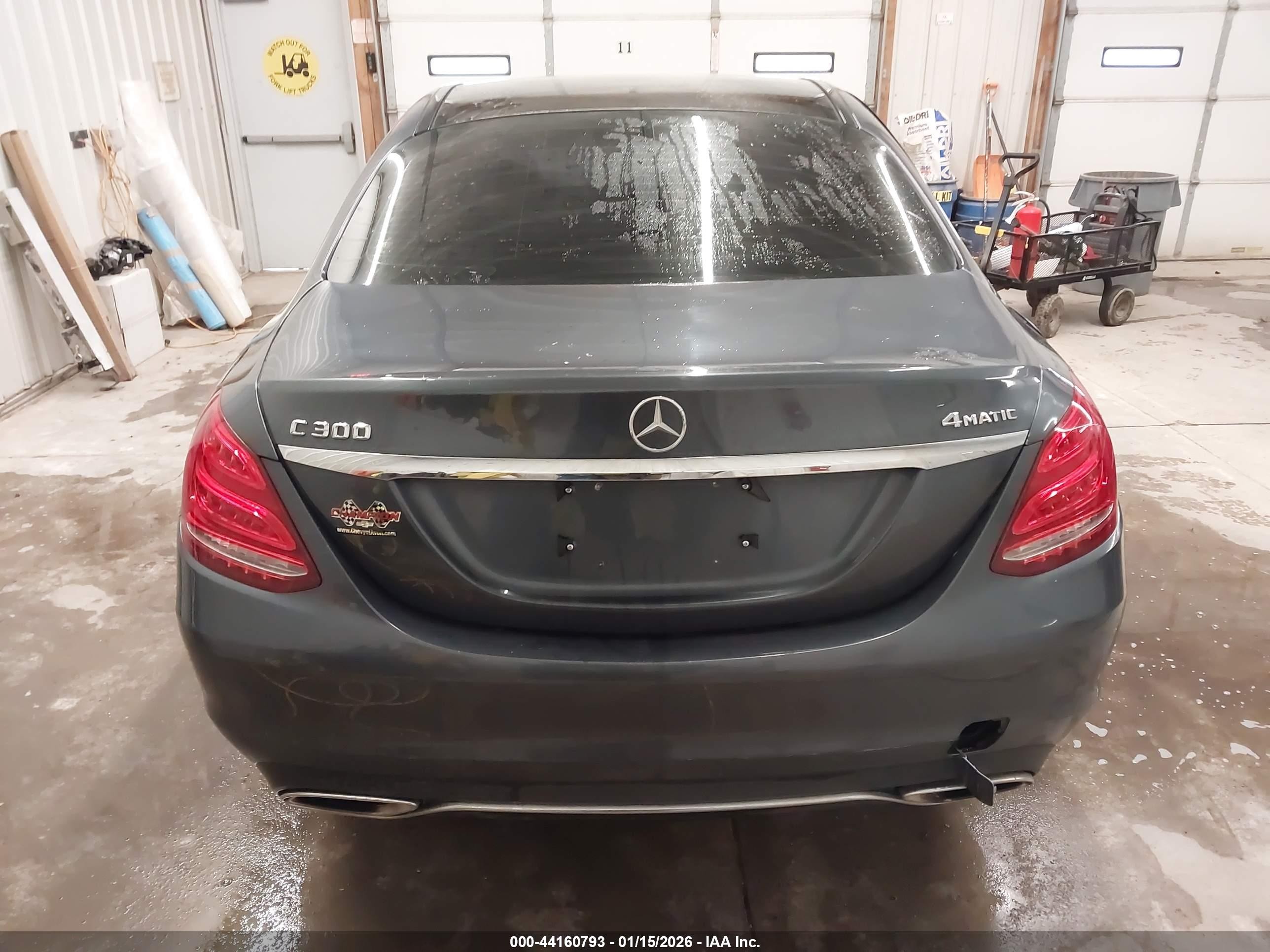 2015 Mercedes-benz C 300 4matic Gray vin: 55SWF4KB8FU009052