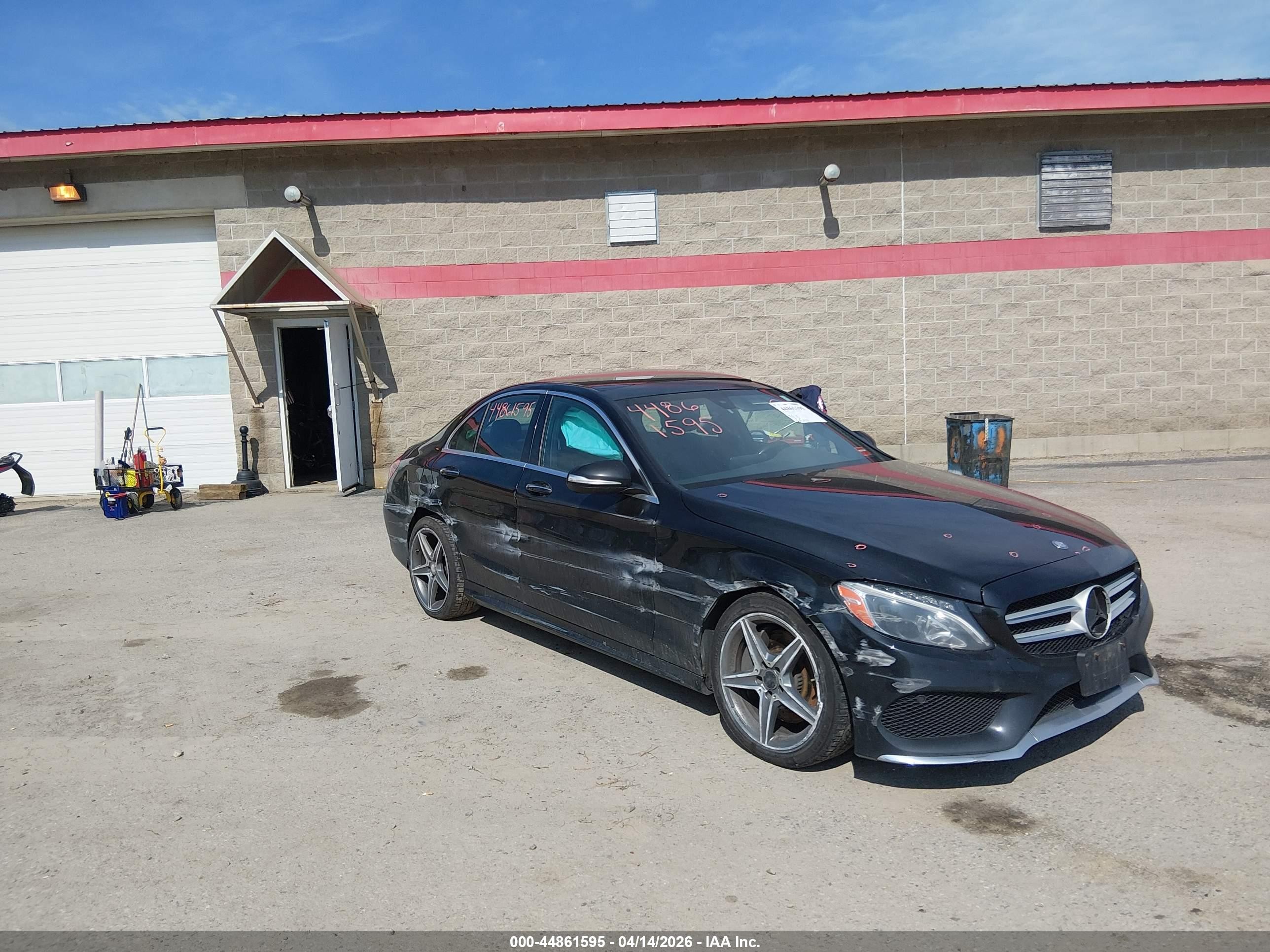 2015 Mercedes-benz C 300 Sport 4matic Black vin: 55SWF4KB8FU020794