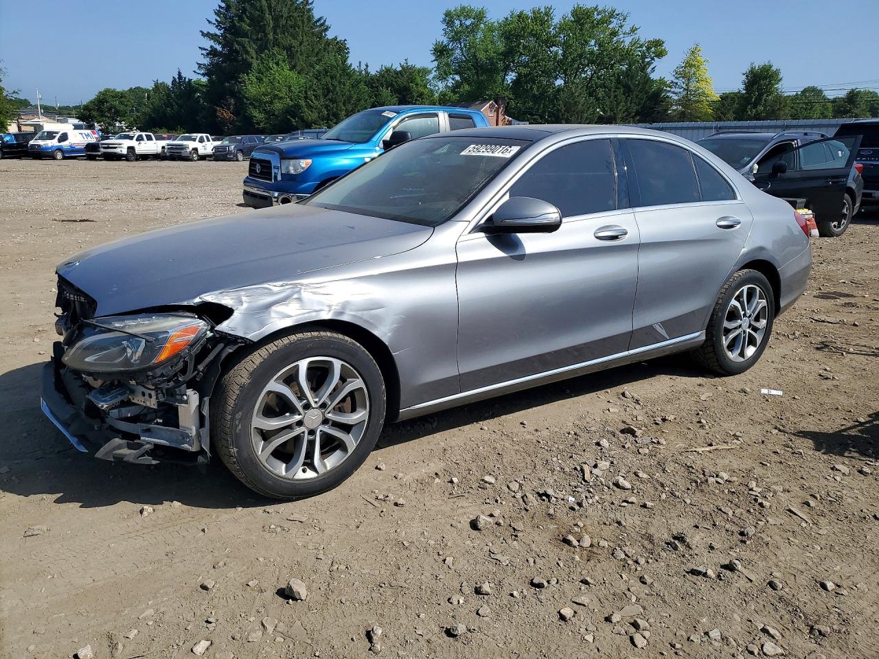 2015 Mercedes-benz C 300 4matic Silver vin: 55SWF4KB8FU022299