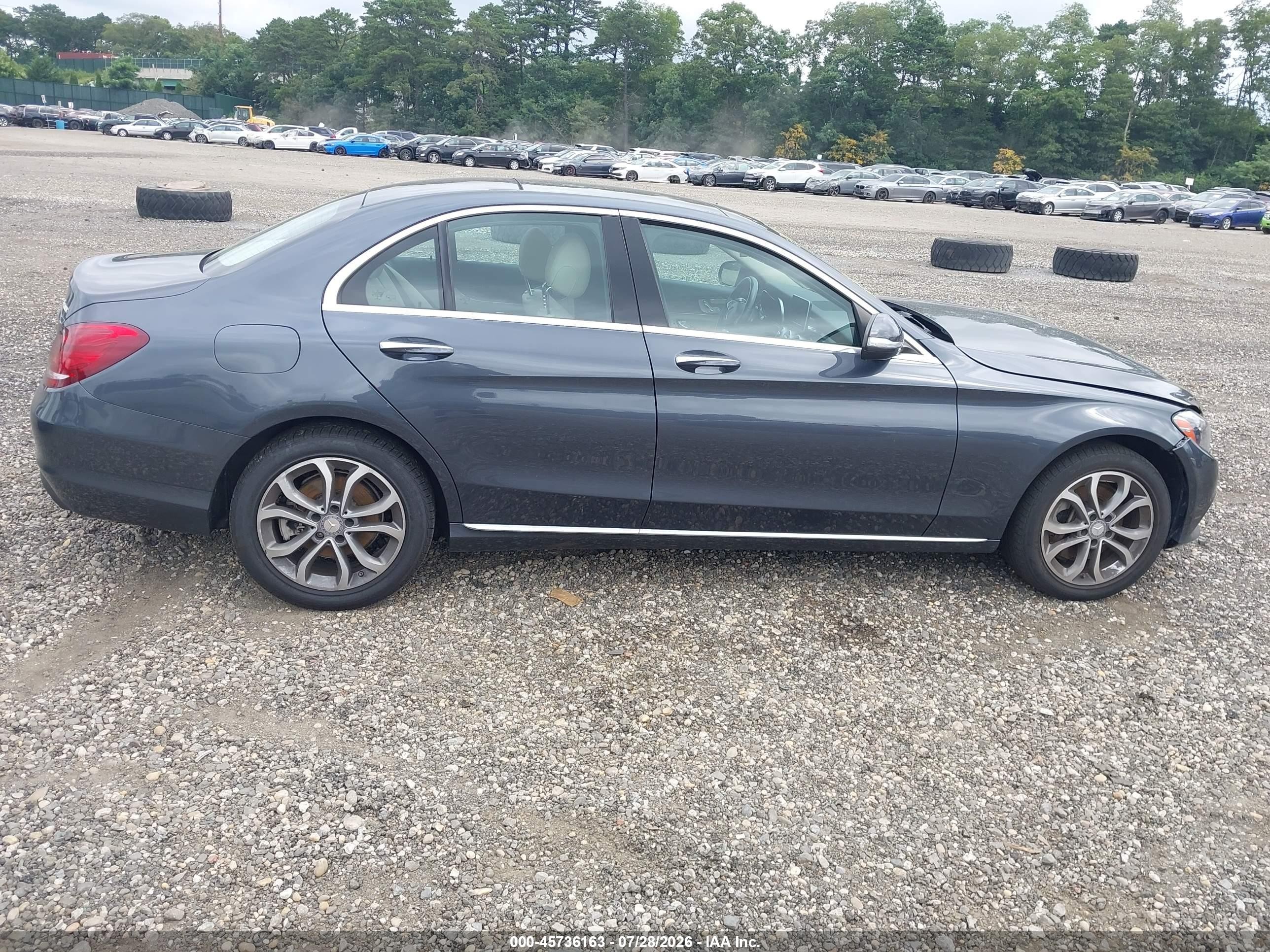 2015 Mercedes-benz C 300 4matic Gray vin: 55SWF4KB8FU027700