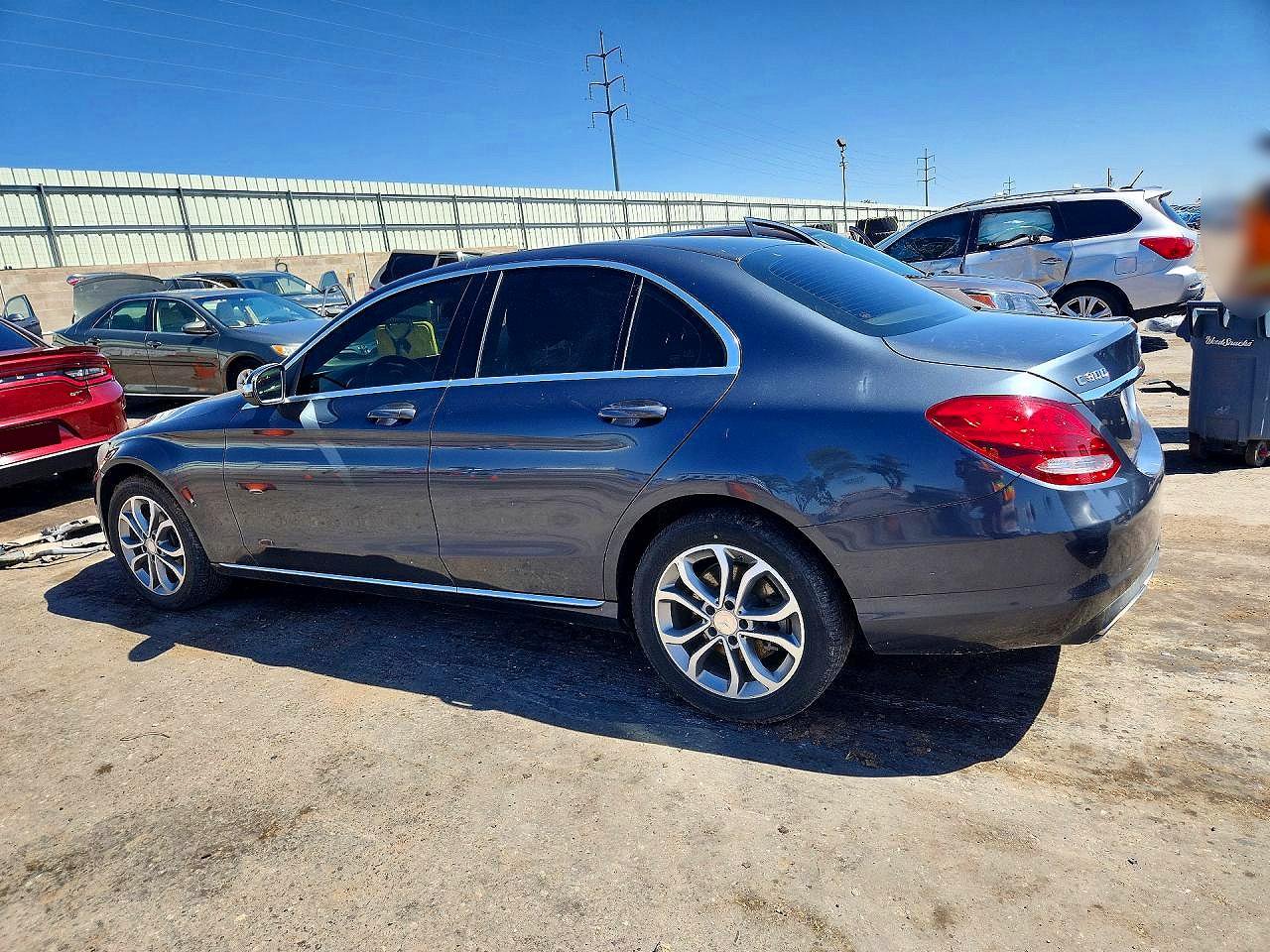 2015 Mercedes-benz C 300 4matic Charcoal vin: 55SWF4KB8FU038101