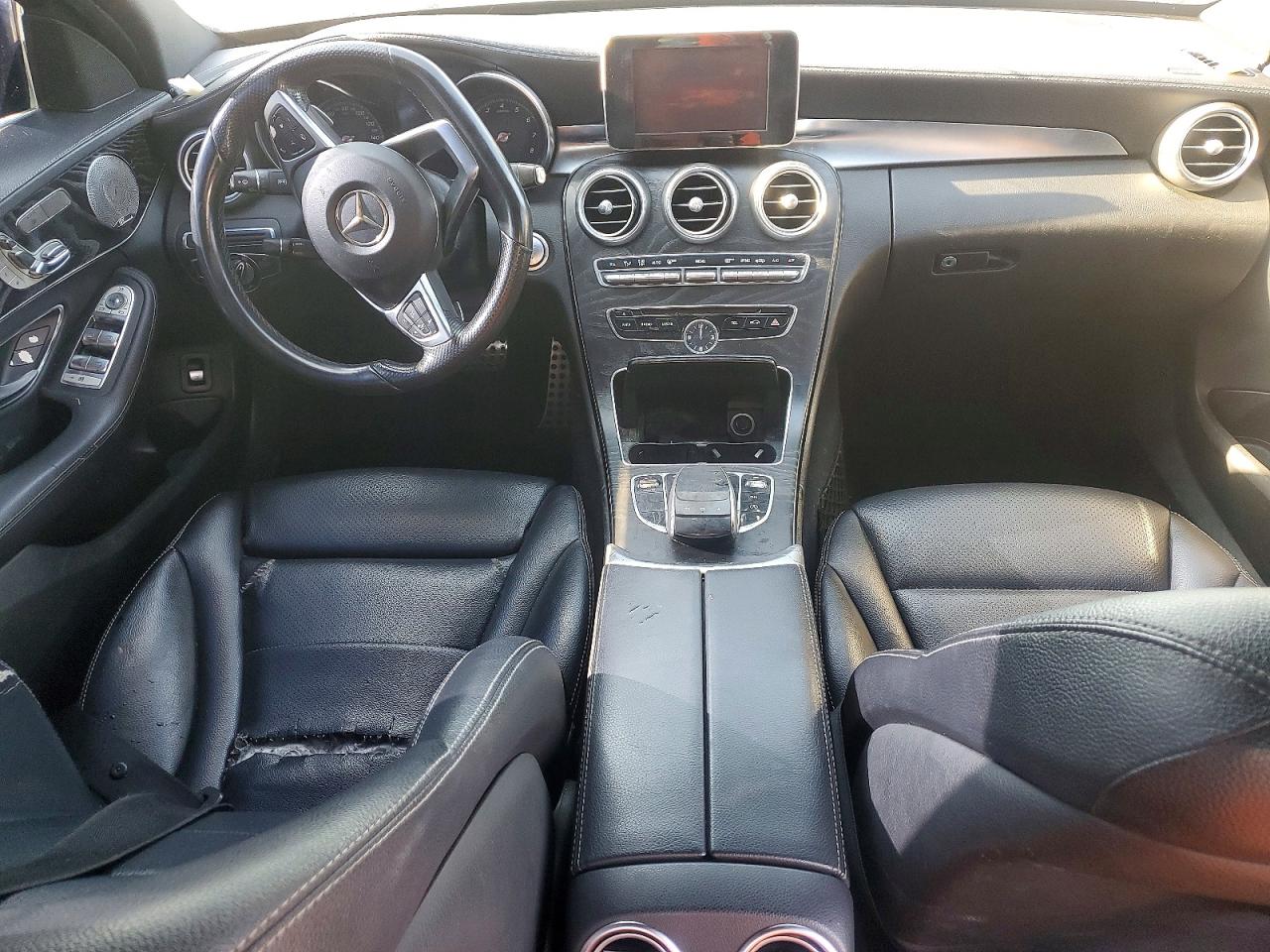 2015 Mercedes-benz C 300 4matic Black vin: 55SWF4KB8FU042911