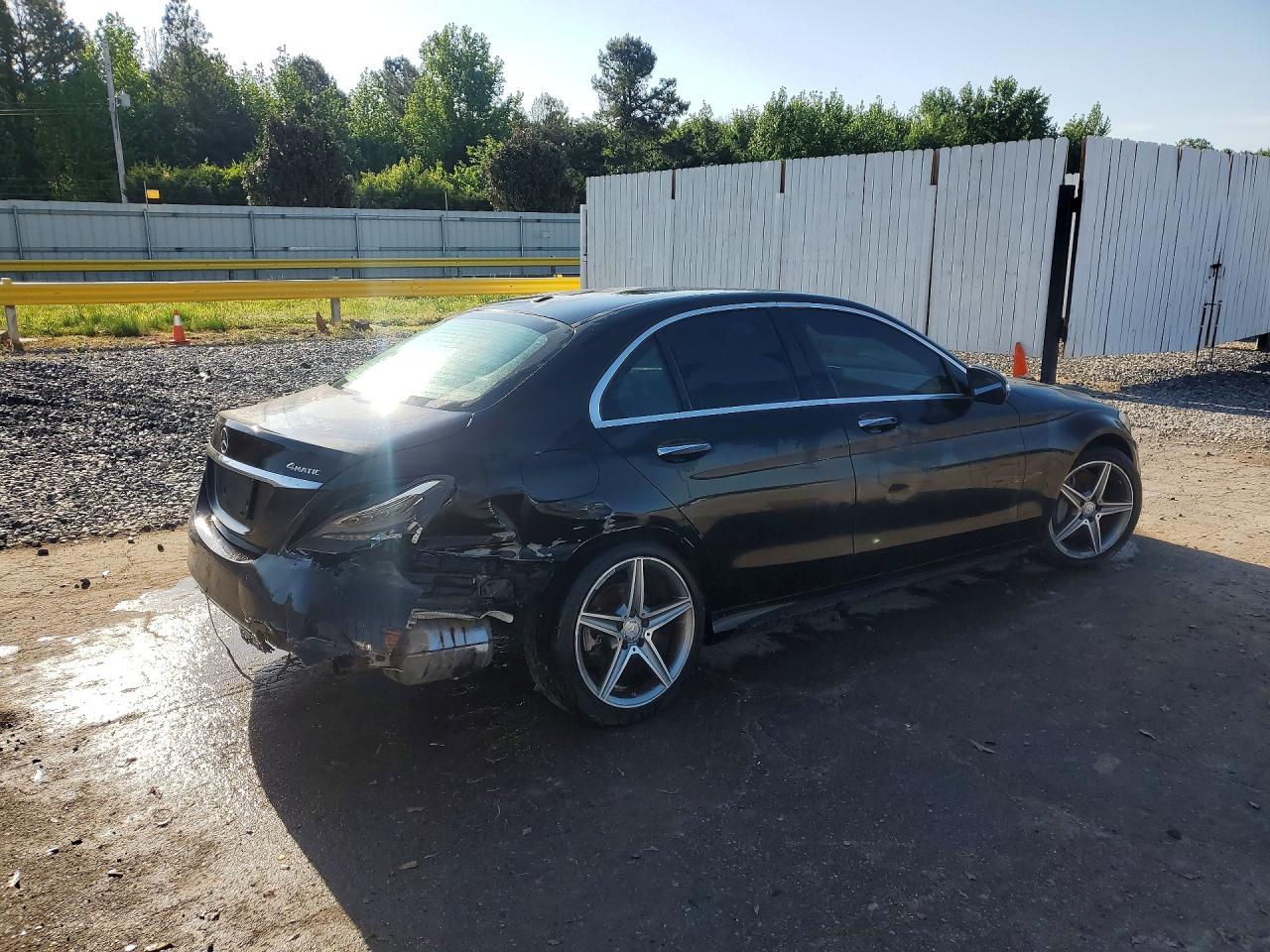 2015 Mercedes-benz C 300 4matic Black vin: 55SWF4KB8FU042911