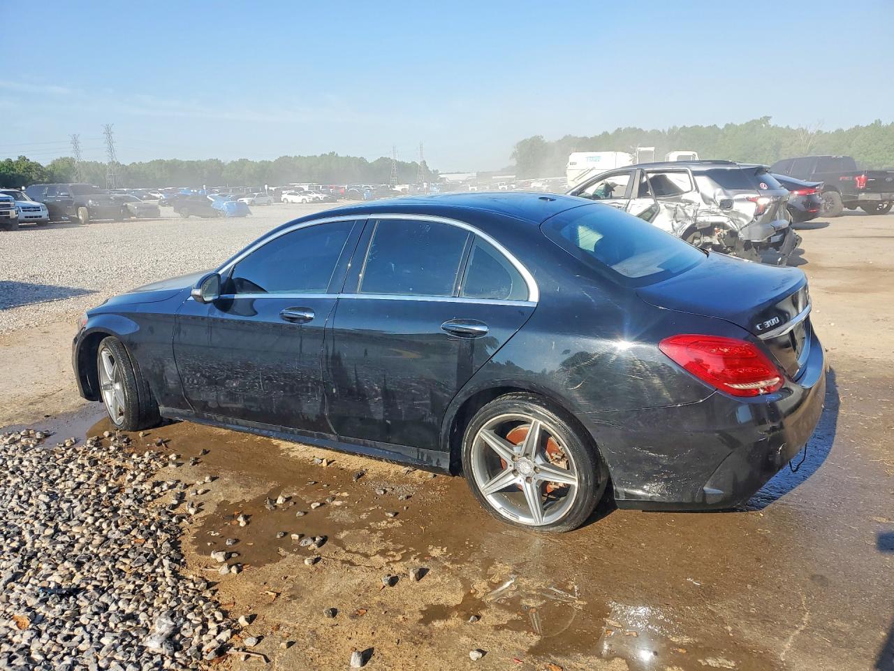2015 Mercedes-benz C 300 4matic Black vin: 55SWF4KB8FU042911