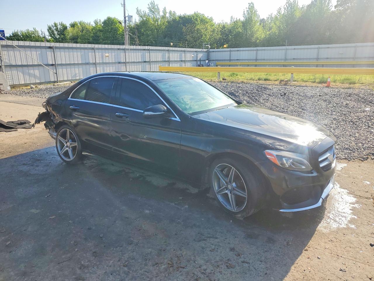 2015 Mercedes-benz C 300 4matic Black vin: 55SWF4KB8FU042911