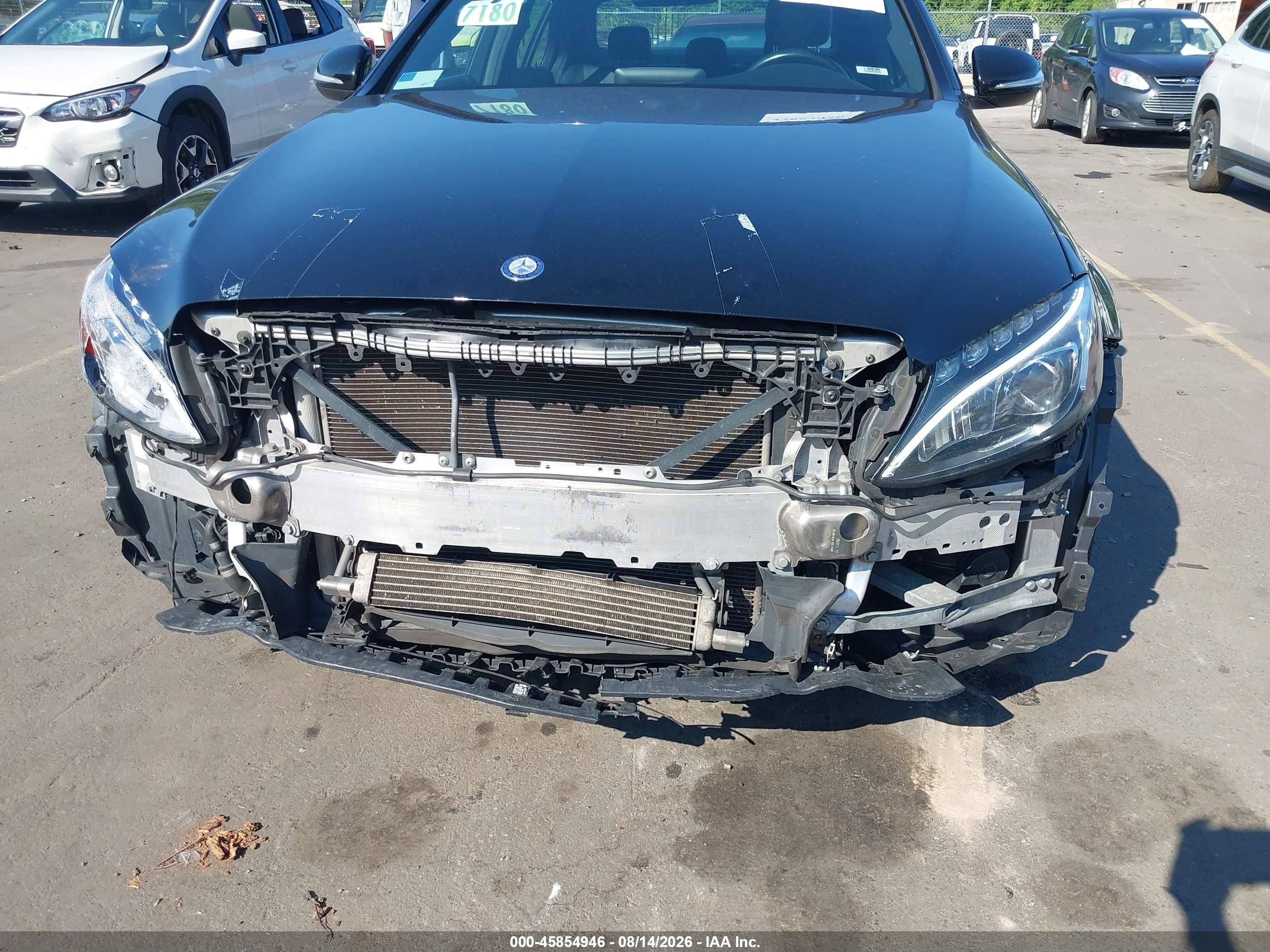 2015 Mercedes-benz C 300 Sport 4matic Black vin: 55SWF4KB8FU051088