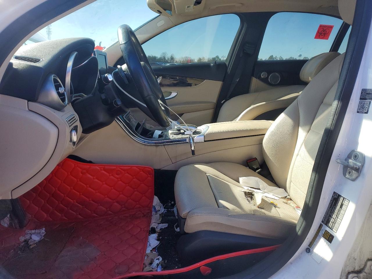2015 Mercedes-benz C 300 4matic White vin: 55SWF4KB8FU058235