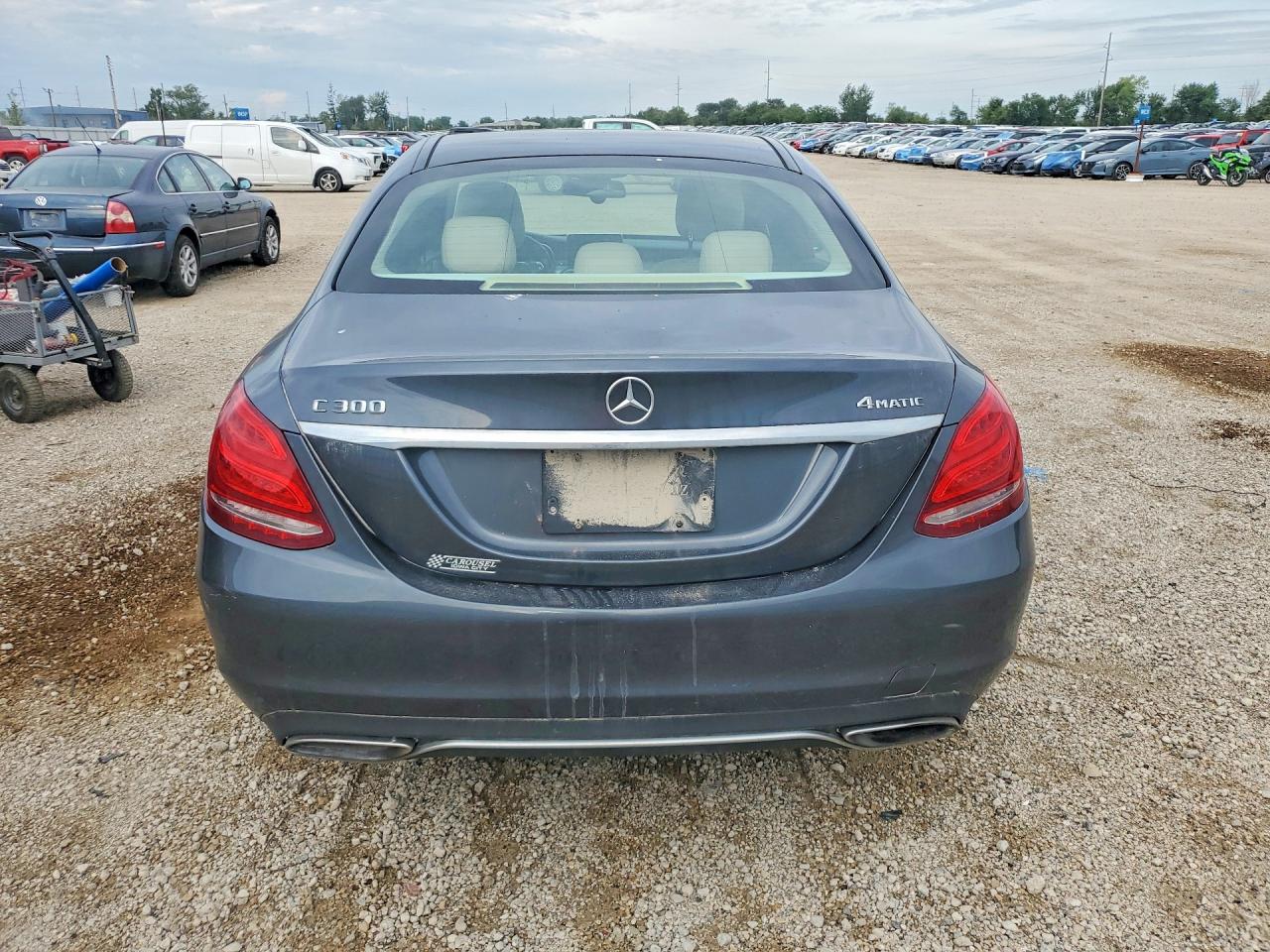2015 Mercedes-benz C 300 4matic Charcoal vin: 55SWF4KB8FU061345