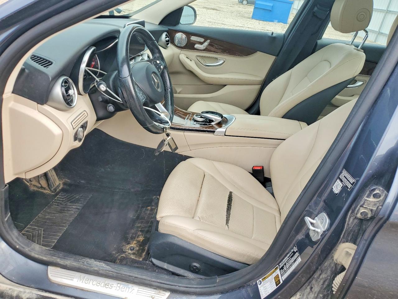 2015 Mercedes-benz C 300 4matic Charcoal vin: 55SWF4KB8FU061345