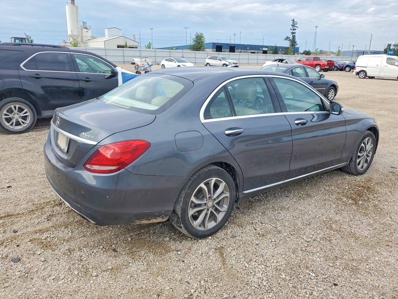 2015 Mercedes-benz C 300 4matic Charcoal vin: 55SWF4KB8FU061345