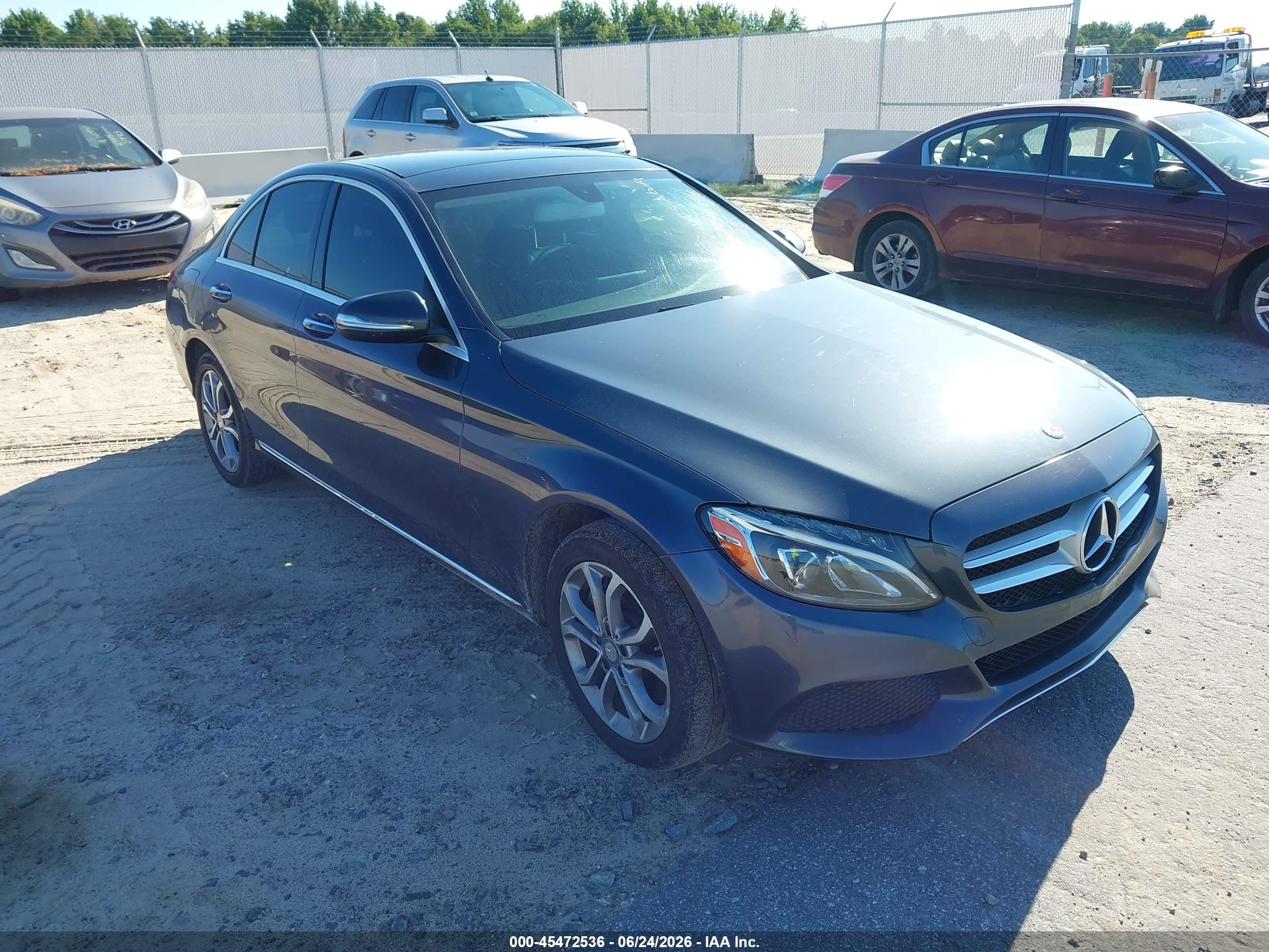 2015 Mercedes-benz C 300 4matic Gray vin: 55SWF4KB8FU062771