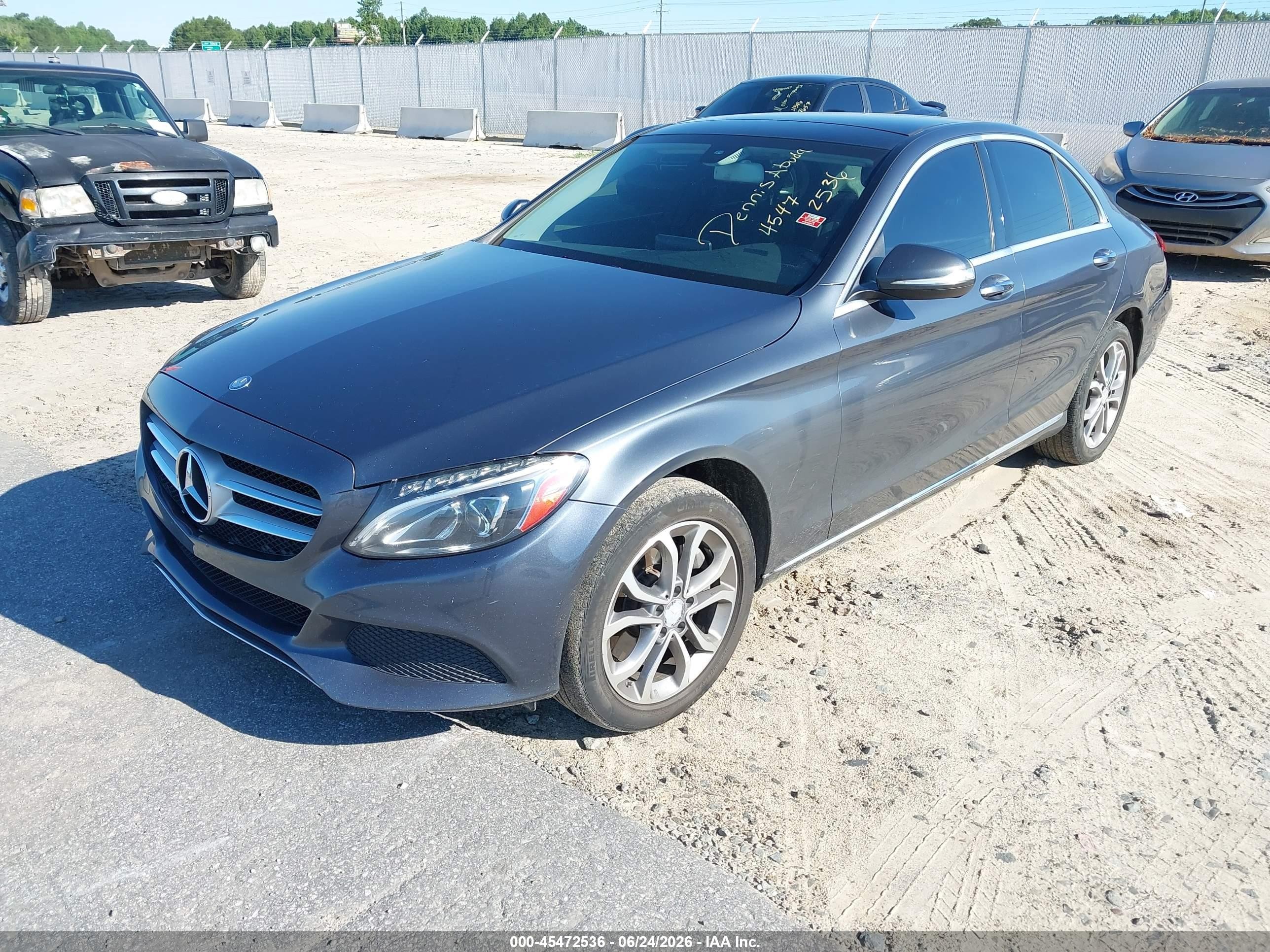 2015 Mercedes-benz C 300 4matic Gray vin: 55SWF4KB8FU062771