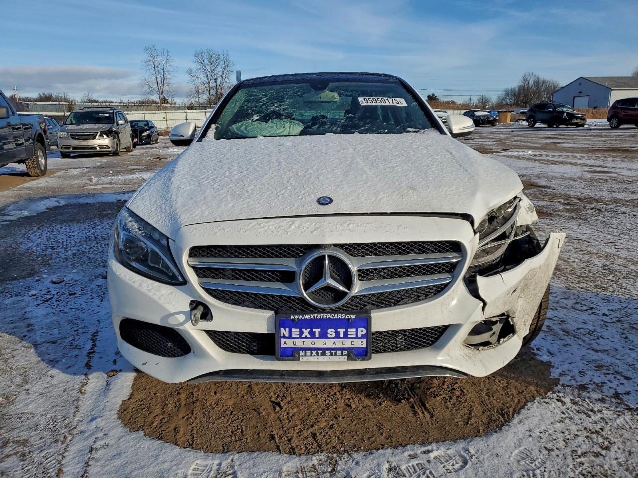 2015 Mercedes-benz C 300 4matic White vin: 55SWF4KB8FU088447