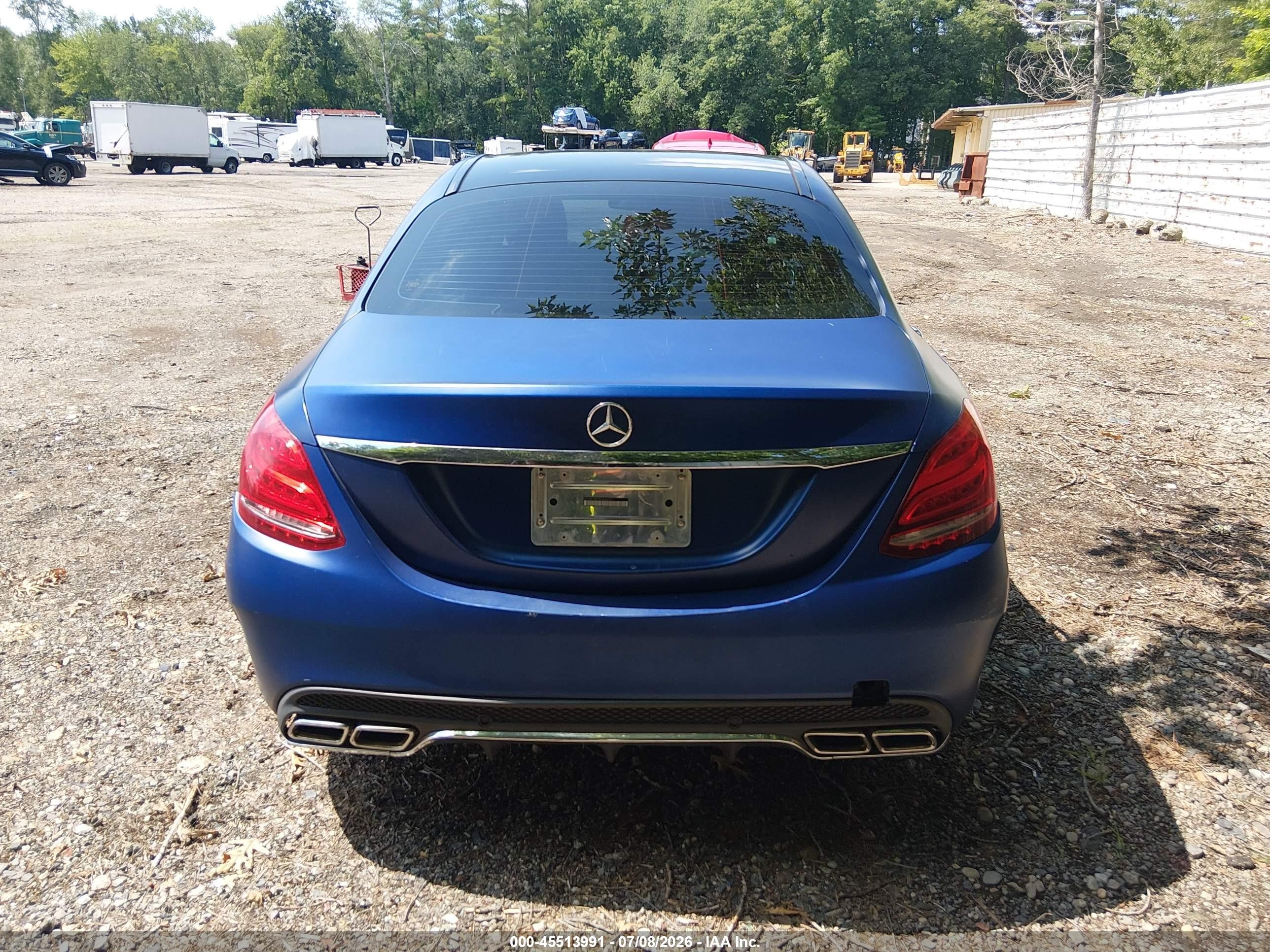 2015 Mercedes-benz C 300 Sport 4matic Blue vin: 55SWF4KB9FU006791