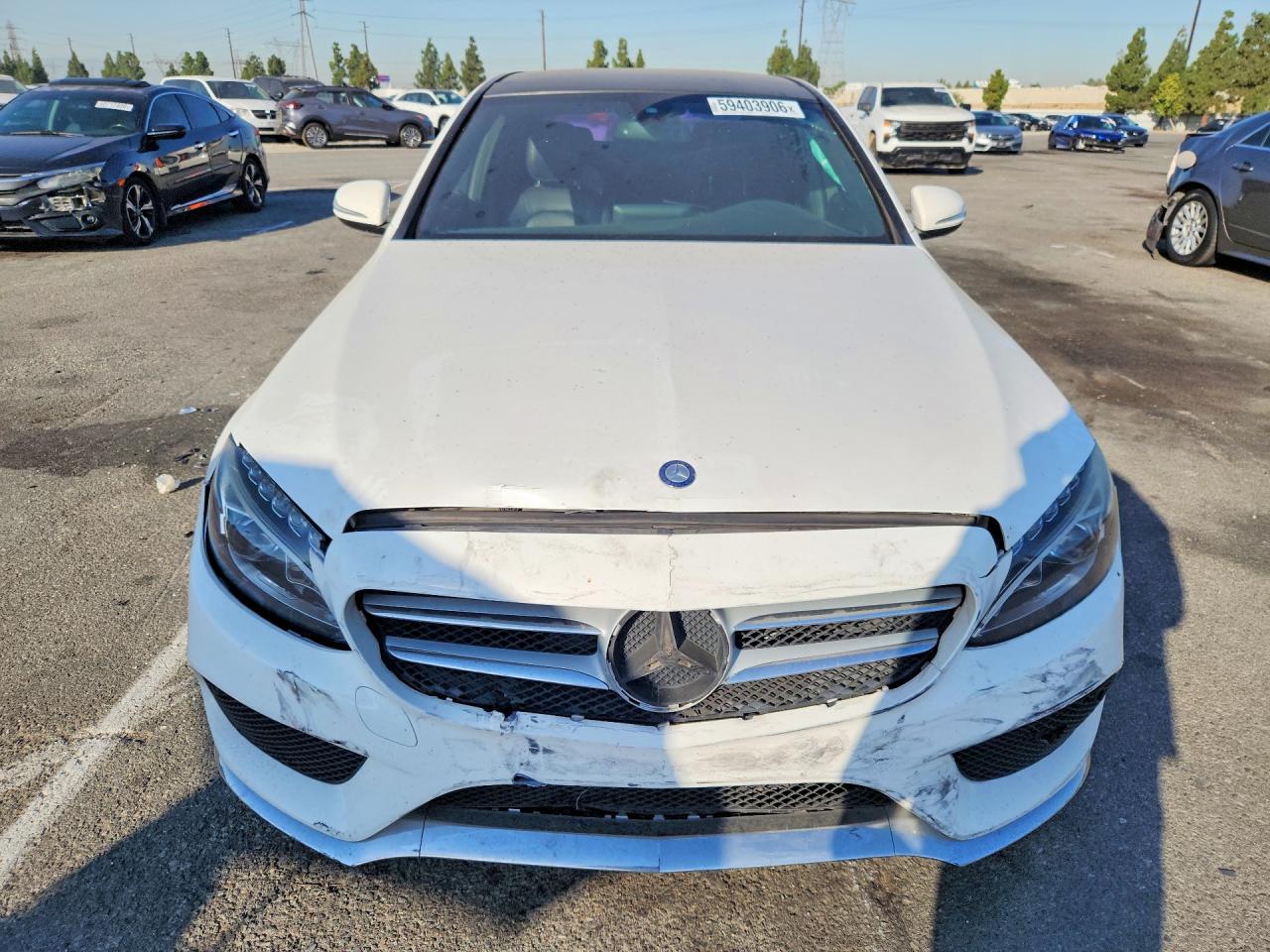 2015 Mercedes-benz C 300 4matic White vin: 55SWF4KB9FU007312
