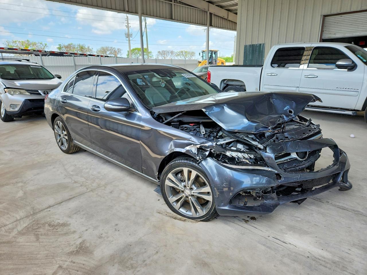 2015 Mercedes-benz C 300 4matic Gray vin: 55SWF4KB9FU007374