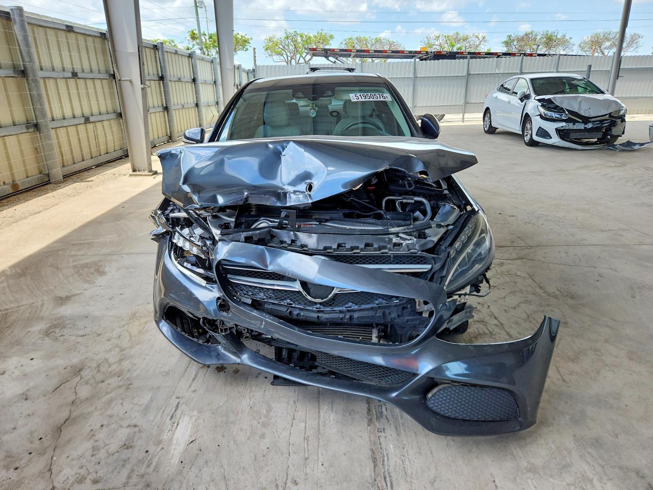 2015 Mercedes-benz C 300 4matic Gray vin: 55SWF4KB9FU007374