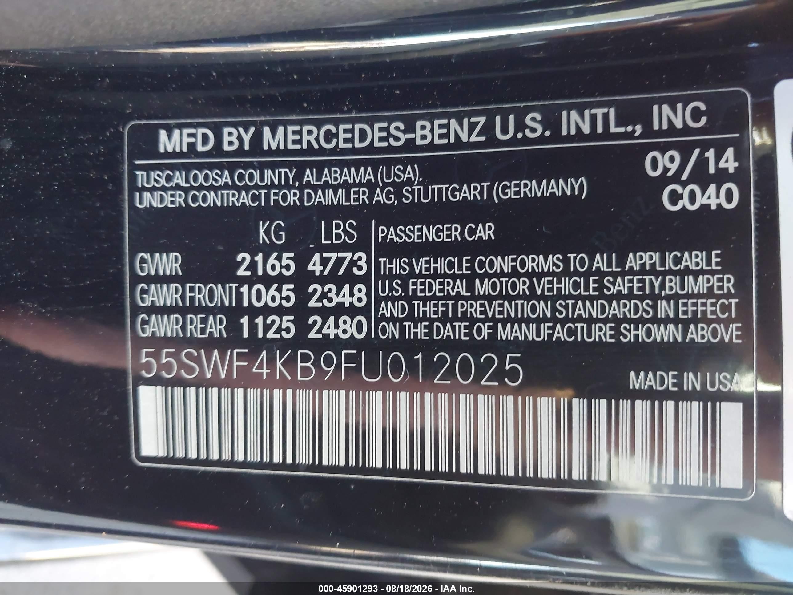 2015 Mercedes-benz C 300 4matic Черный vin: 55SWF4KB9FU012025