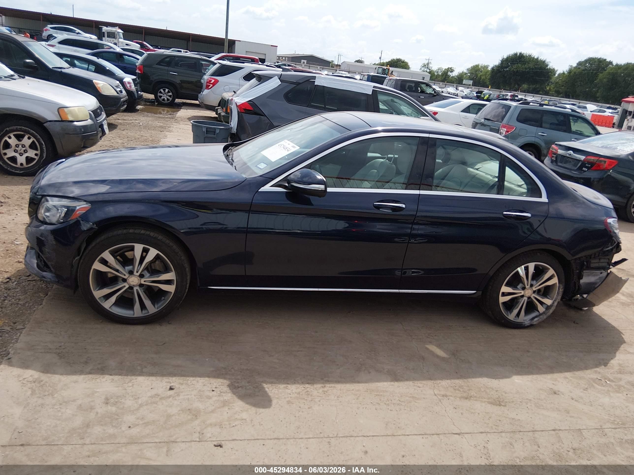 2015 Mercedes-benz C 300 4matic Blue vin: 55SWF4KB9FU031500