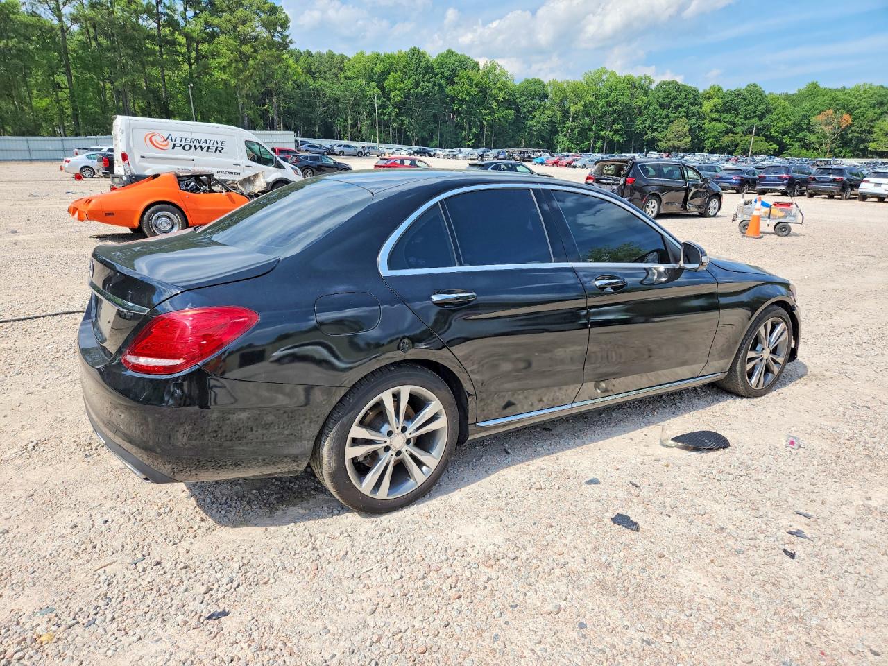 2015 Mercedes-benz C 300 4matic Black vin: 55SWF4KB9FU036096