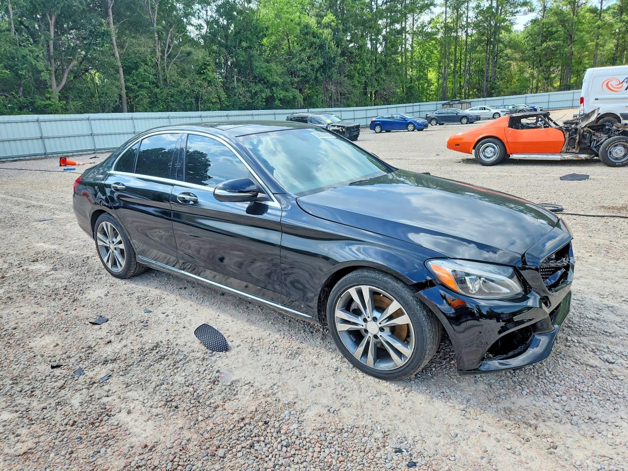 2015 Mercedes-benz C 300 4matic Black vin: 55SWF4KB9FU036096