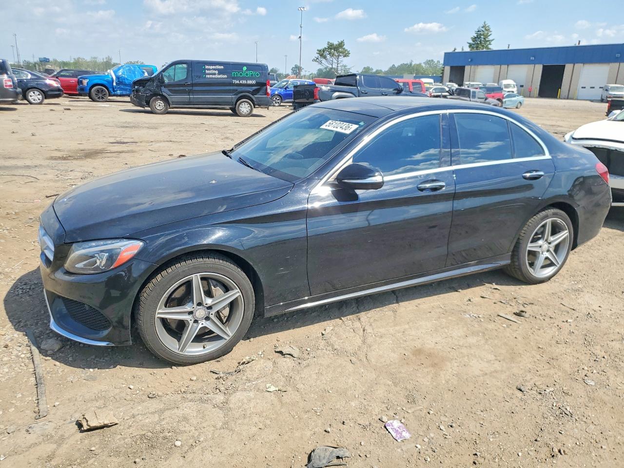 2015 Mercedes-benz C 300 4matic Black vin: 55SWF4KB9FU041279
