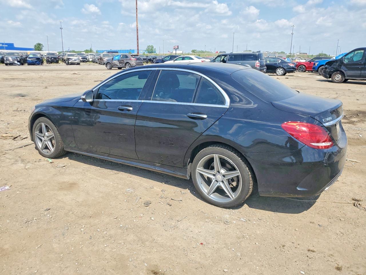 2015 Mercedes-benz C 300 4matic Black vin: 55SWF4KB9FU041279