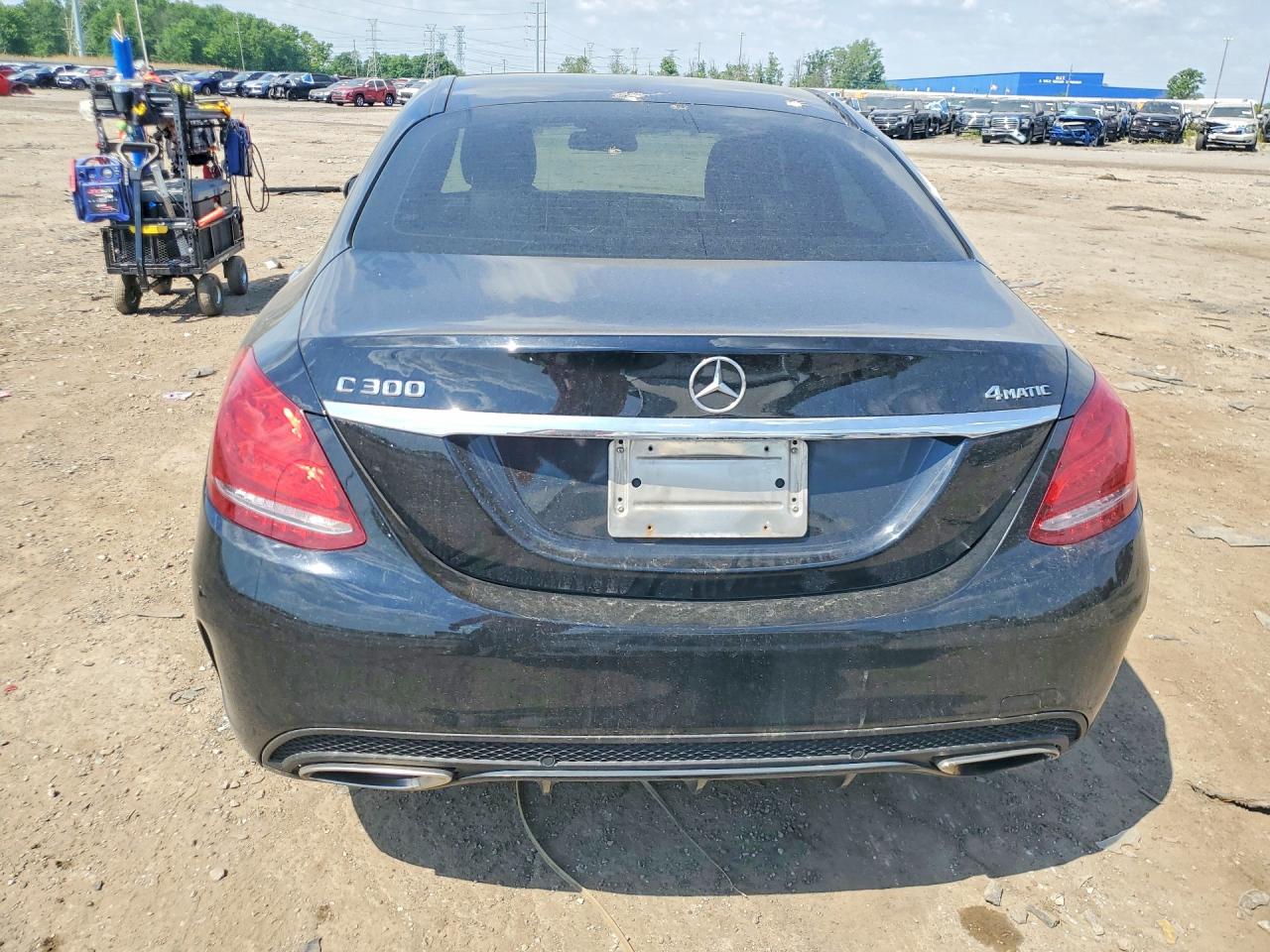 2015 Mercedes-benz C 300 4matic Black vin: 55SWF4KB9FU041279
