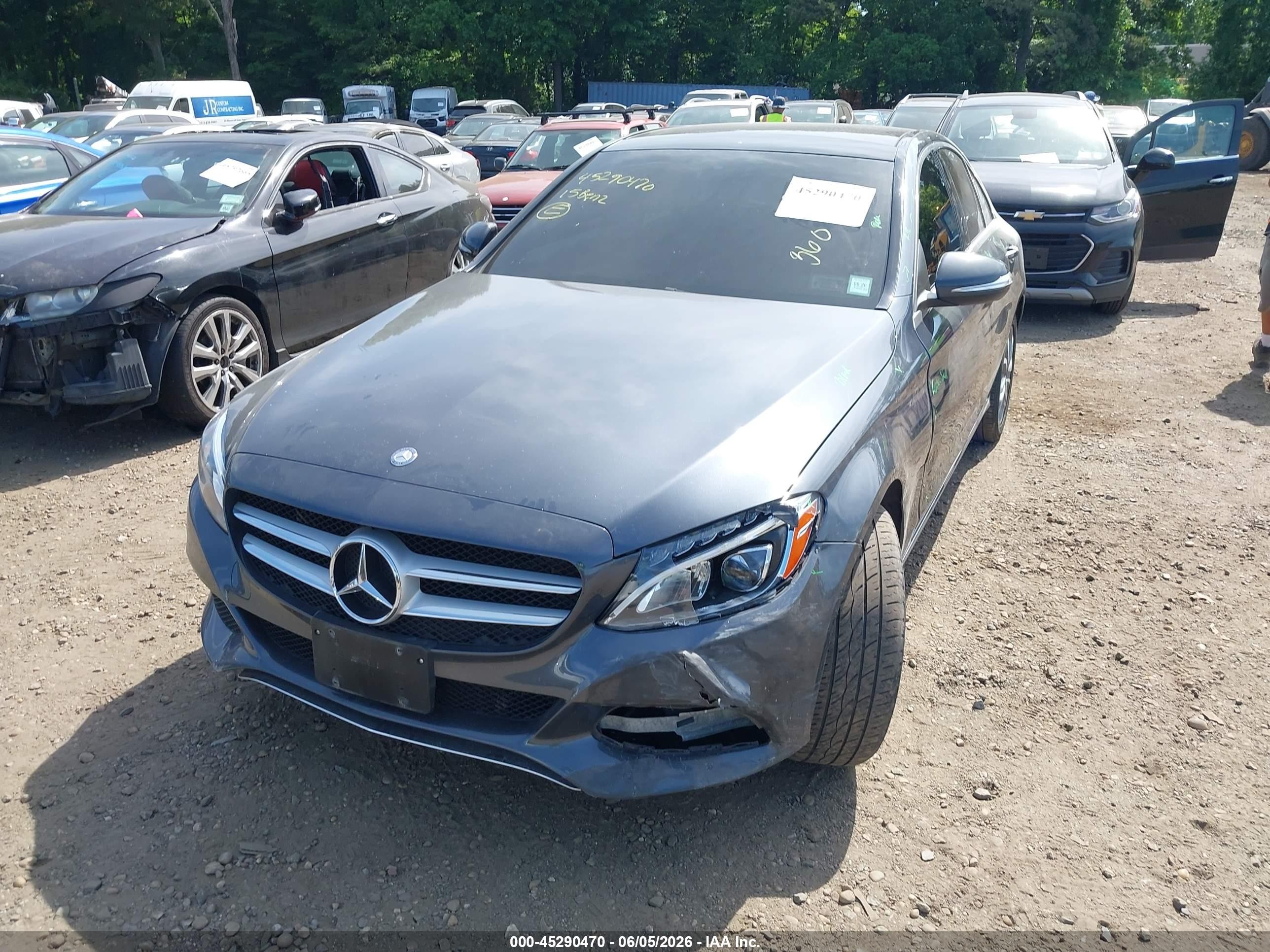 2015 Mercedes-benz C 300 4matic Gray vin: 55SWF4KB9FU071544