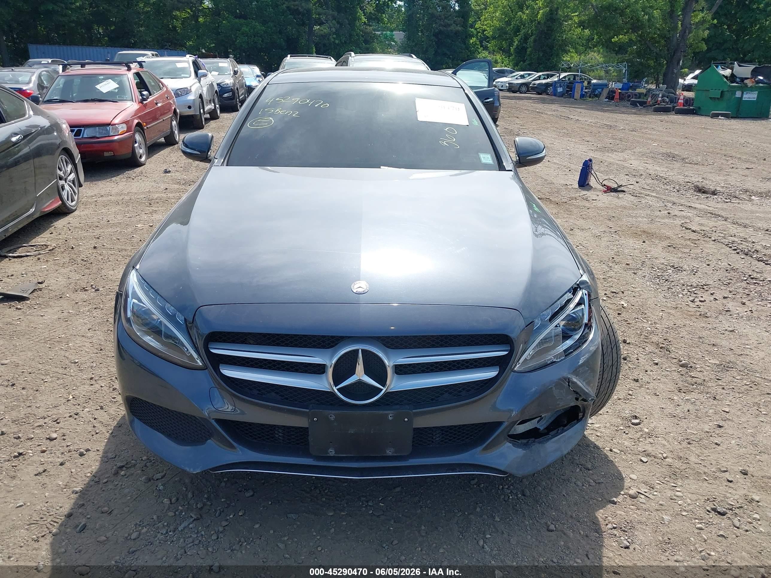 2015 Mercedes-benz C 300 4matic Gray vin: 55SWF4KB9FU071544