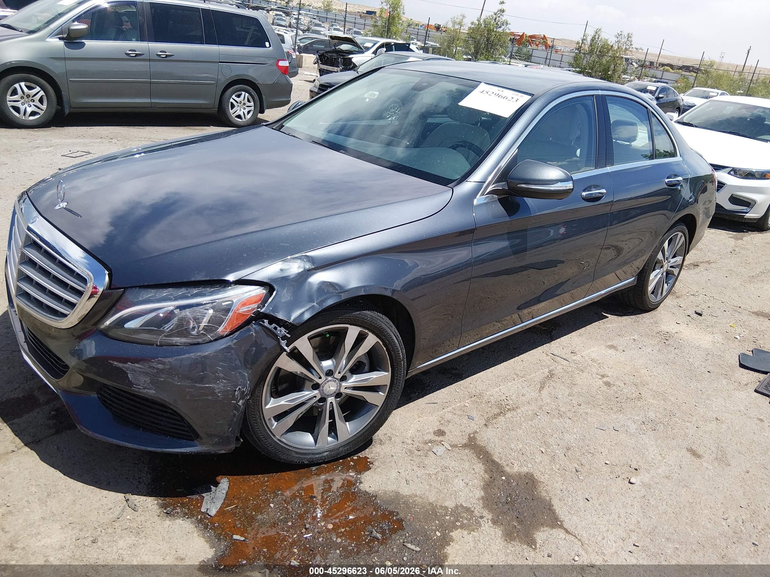 2015 Mercedes-benz C 300 Luxury 4matic Gray vin: 55SWF4KB9FU082785
