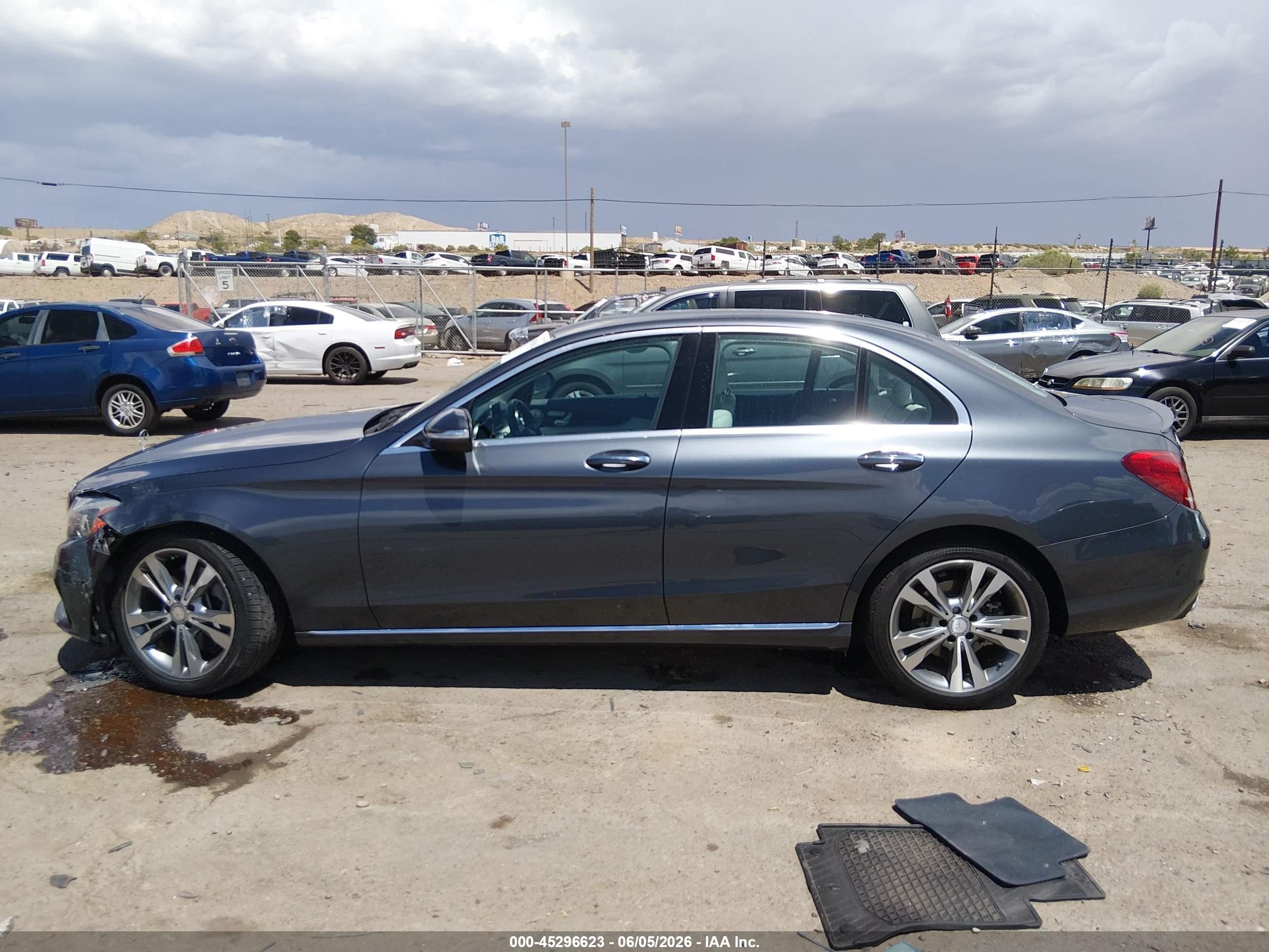 2015 Mercedes-benz C 300 Luxury 4matic Gray vin: 55SWF4KB9FU082785