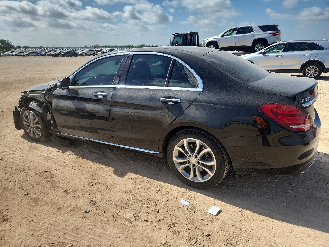 2015 Mercedes-benz C 300 4matic Black vin: 55SWF4KB9FU093592
