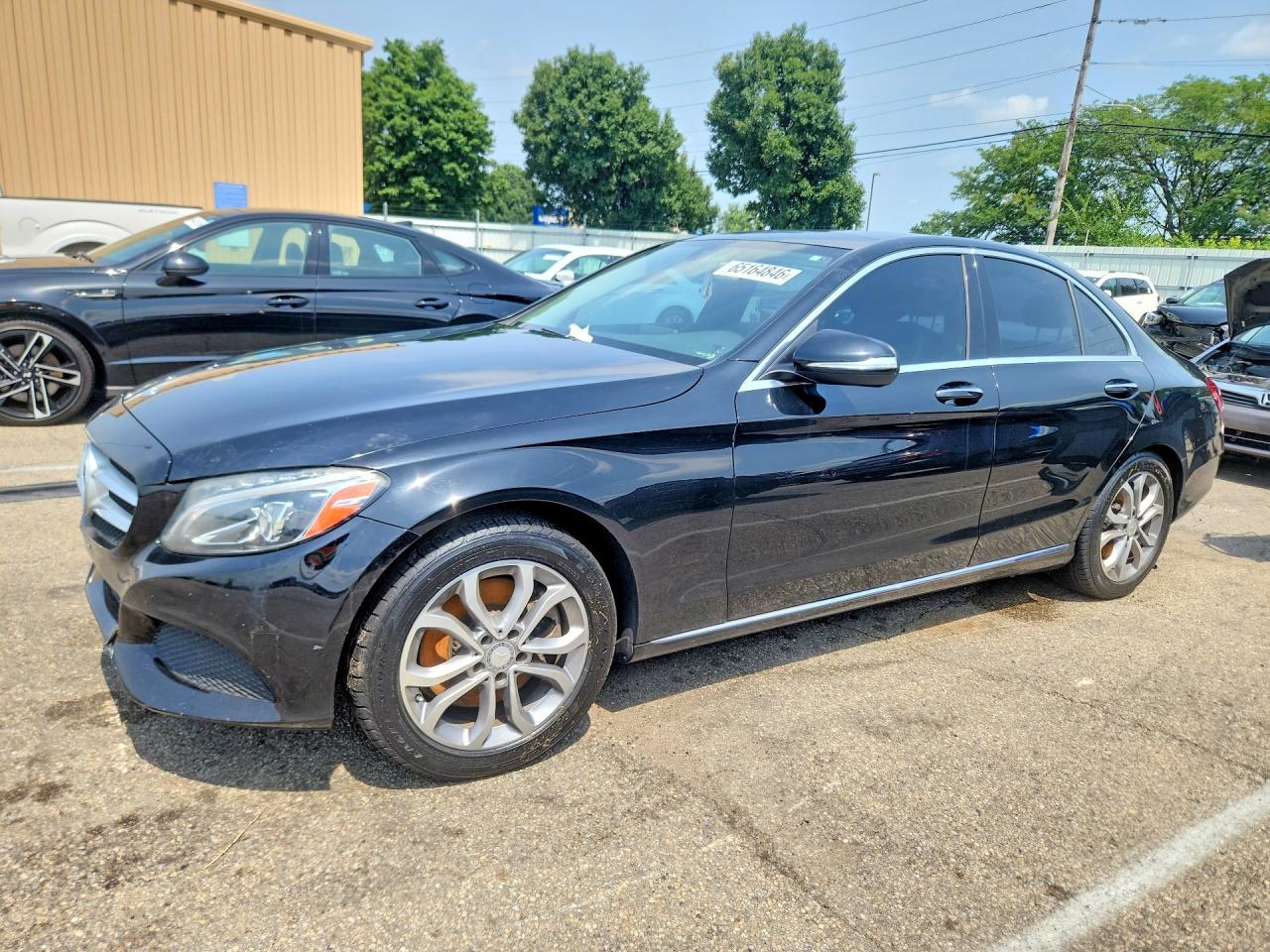 2015 Mercedes-benz C 300 4matic Black vin: 55SWF4KB9FU093608