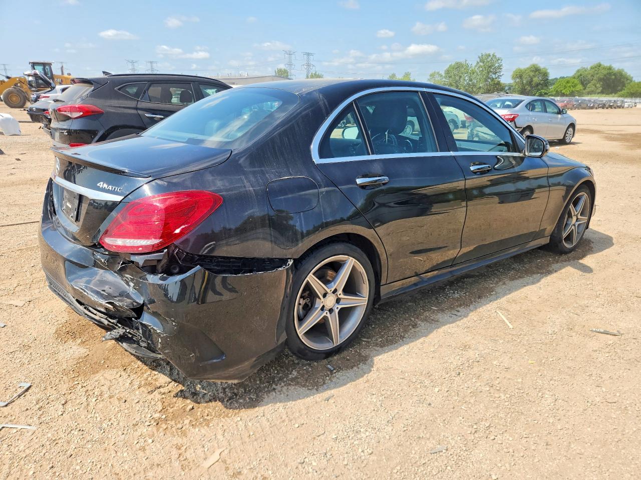 2016 Mercedes-benz C 300 4matic Black vin: 55SWF4KB9GU144087