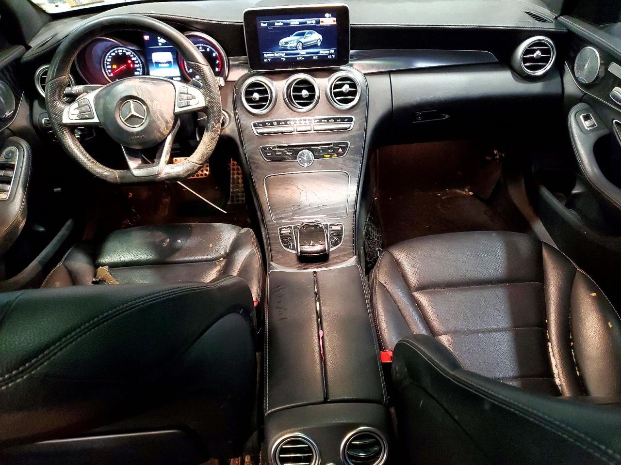 2015 Mercedes-benz C 300 4matic Black vin: 55SWF4KBXFU002572