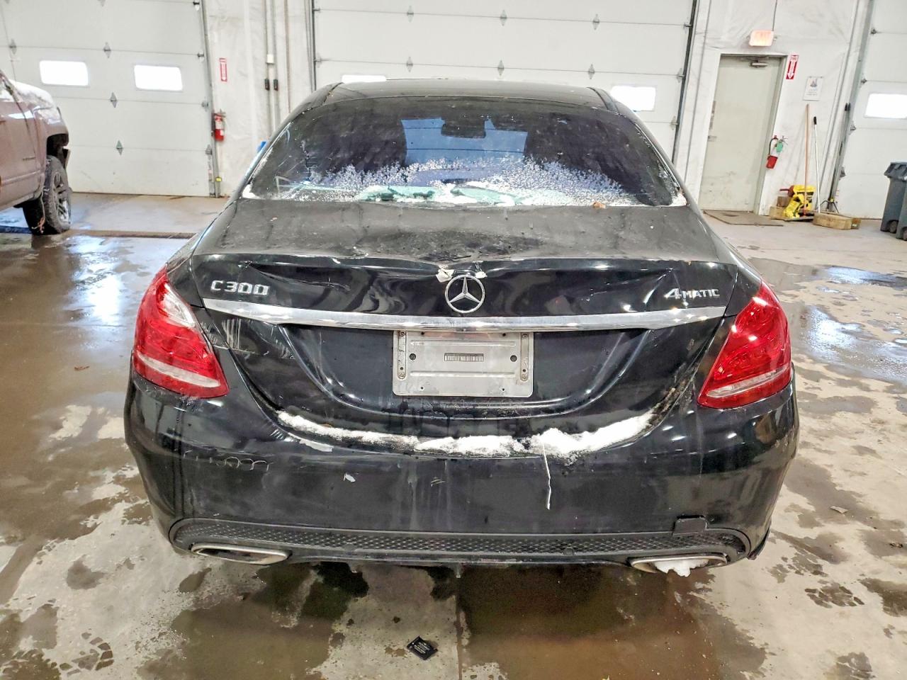 2015 Mercedes-benz C 300 4matic Black vin: 55SWF4KBXFU002572