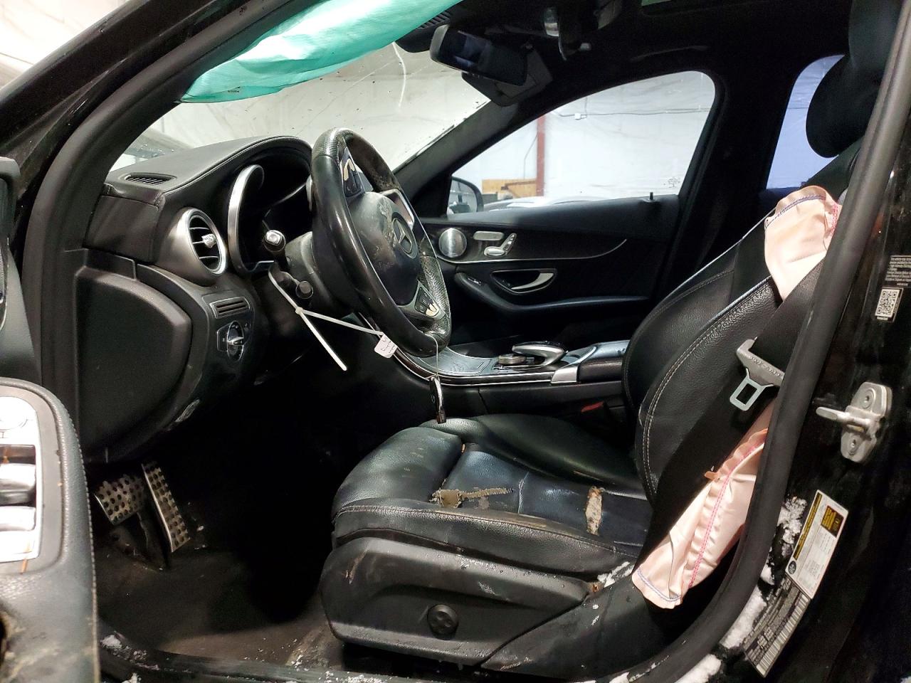 2015 Mercedes-benz C 300 4matic Black vin: 55SWF4KBXFU002572