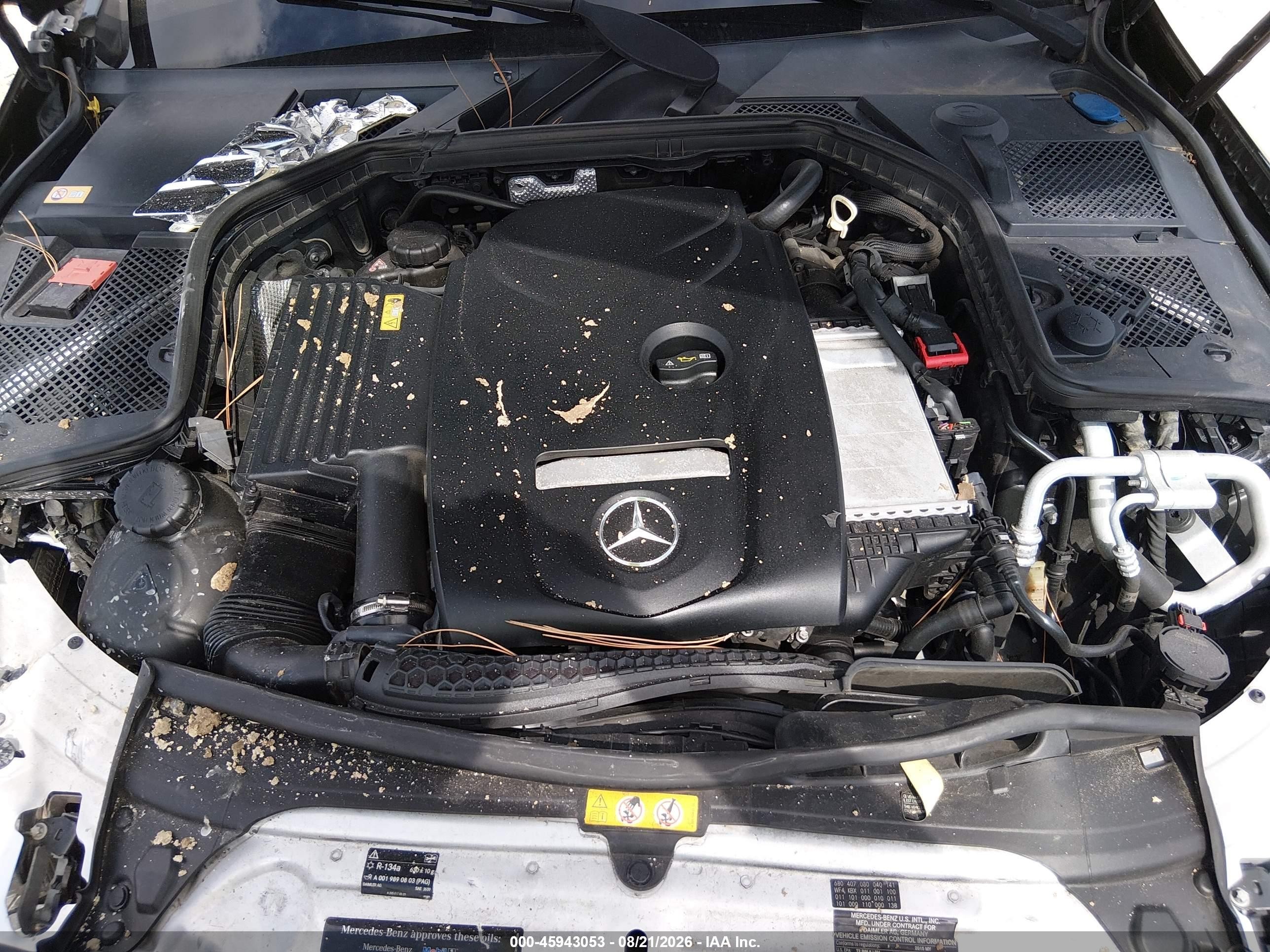 2015 Mercedes-benz C 300 Sport 4matic Black vin: 55SWF4KBXFU004029