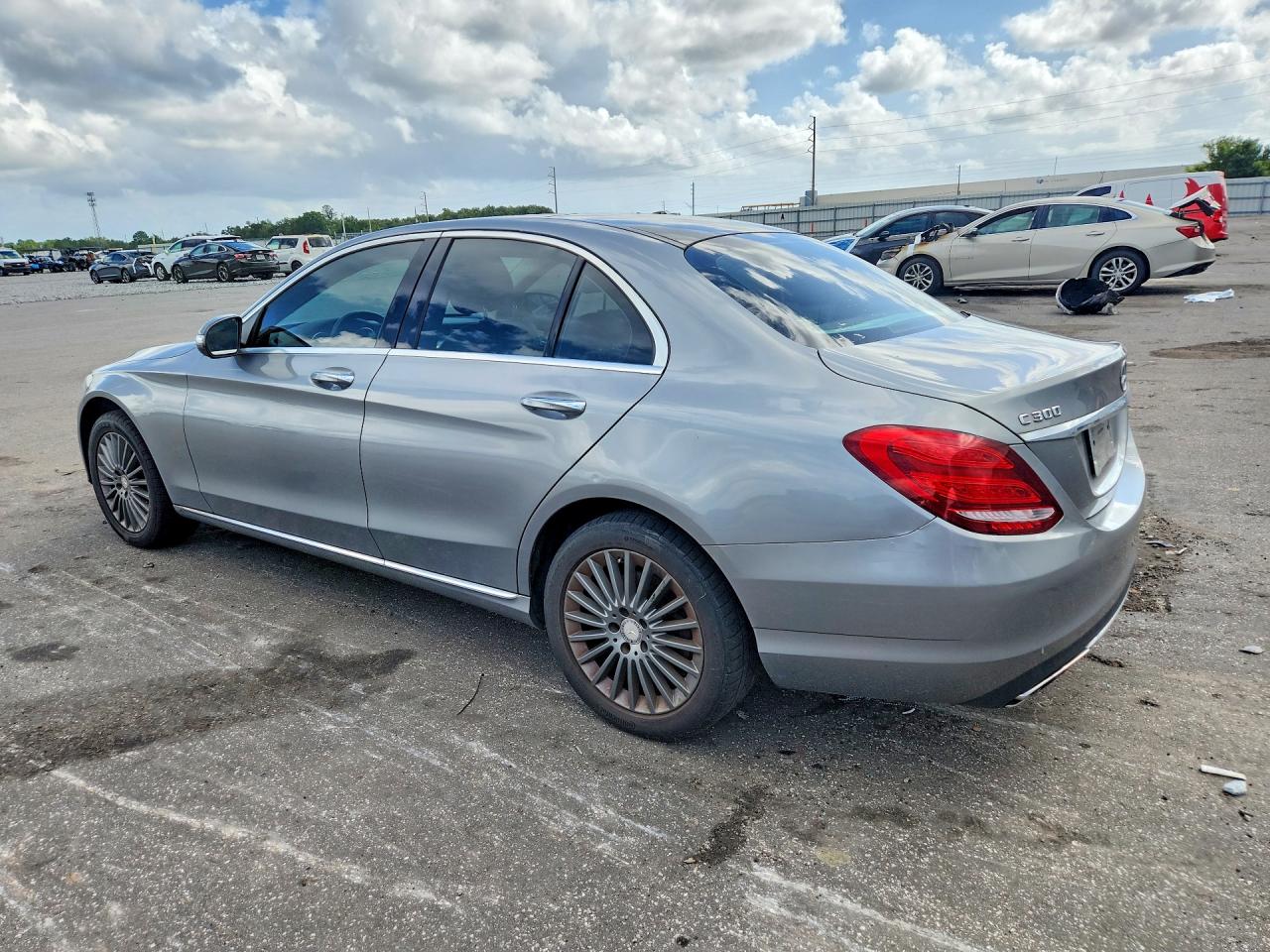 2015 Mercedes-benz C 300 4matic Silver vin: 55SWF4KBXFU006265