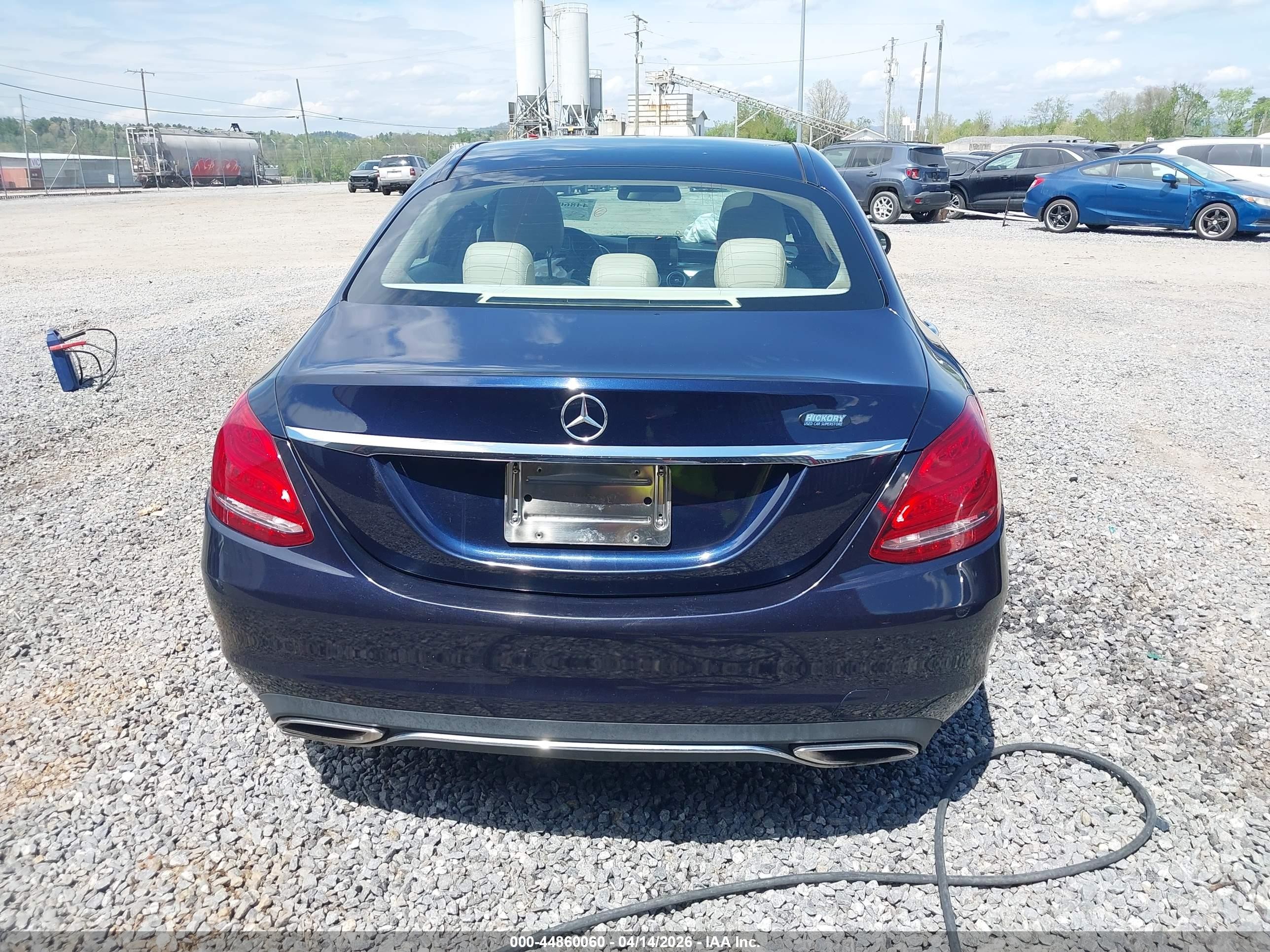2015 Mercedes-benz C 300 4matic Blue vin: 55SWF4KBXFU012115