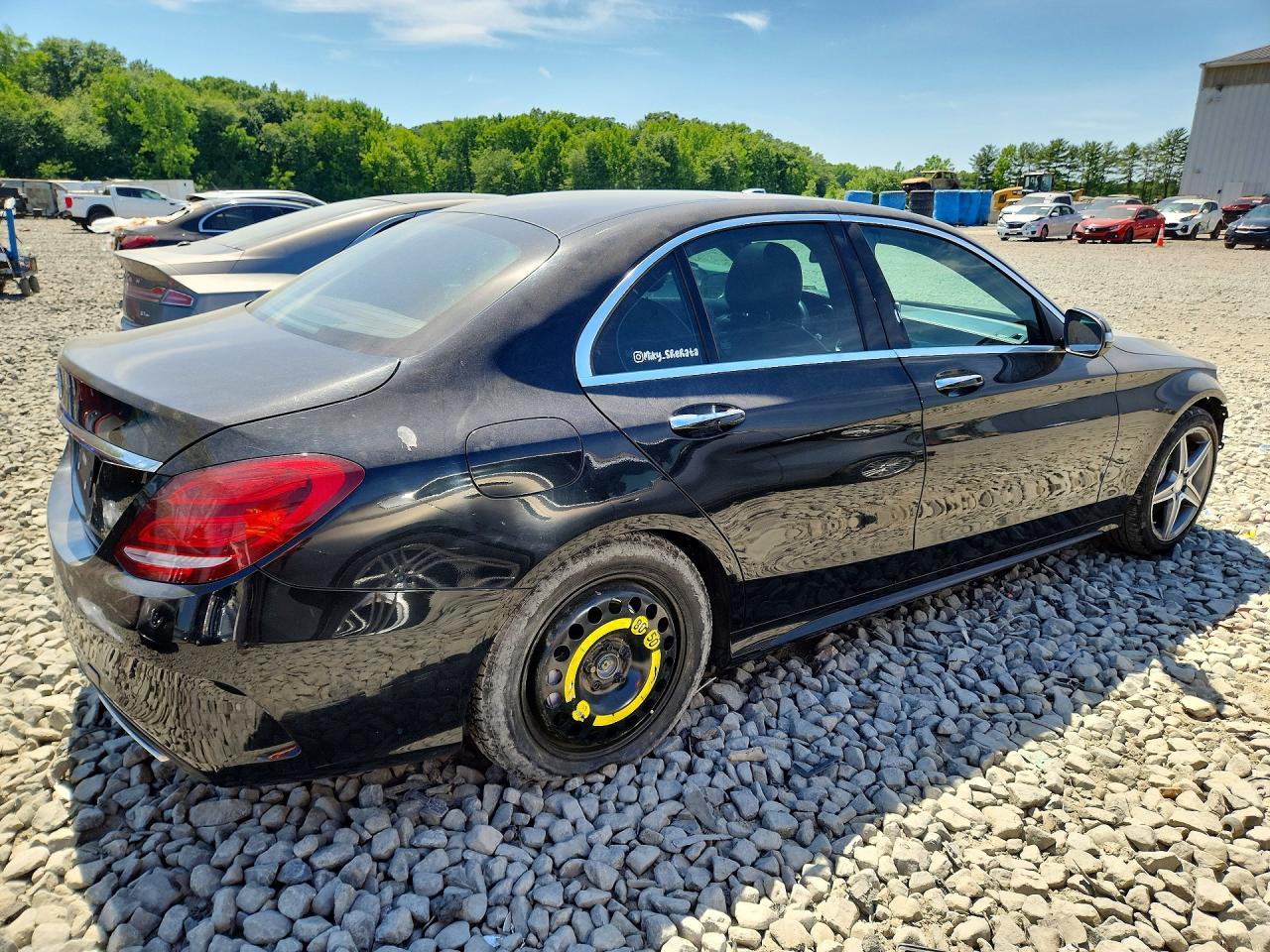 2015 Mercedes-benz C 300 4matic Черный vin: 55SWF4KBXFU012230