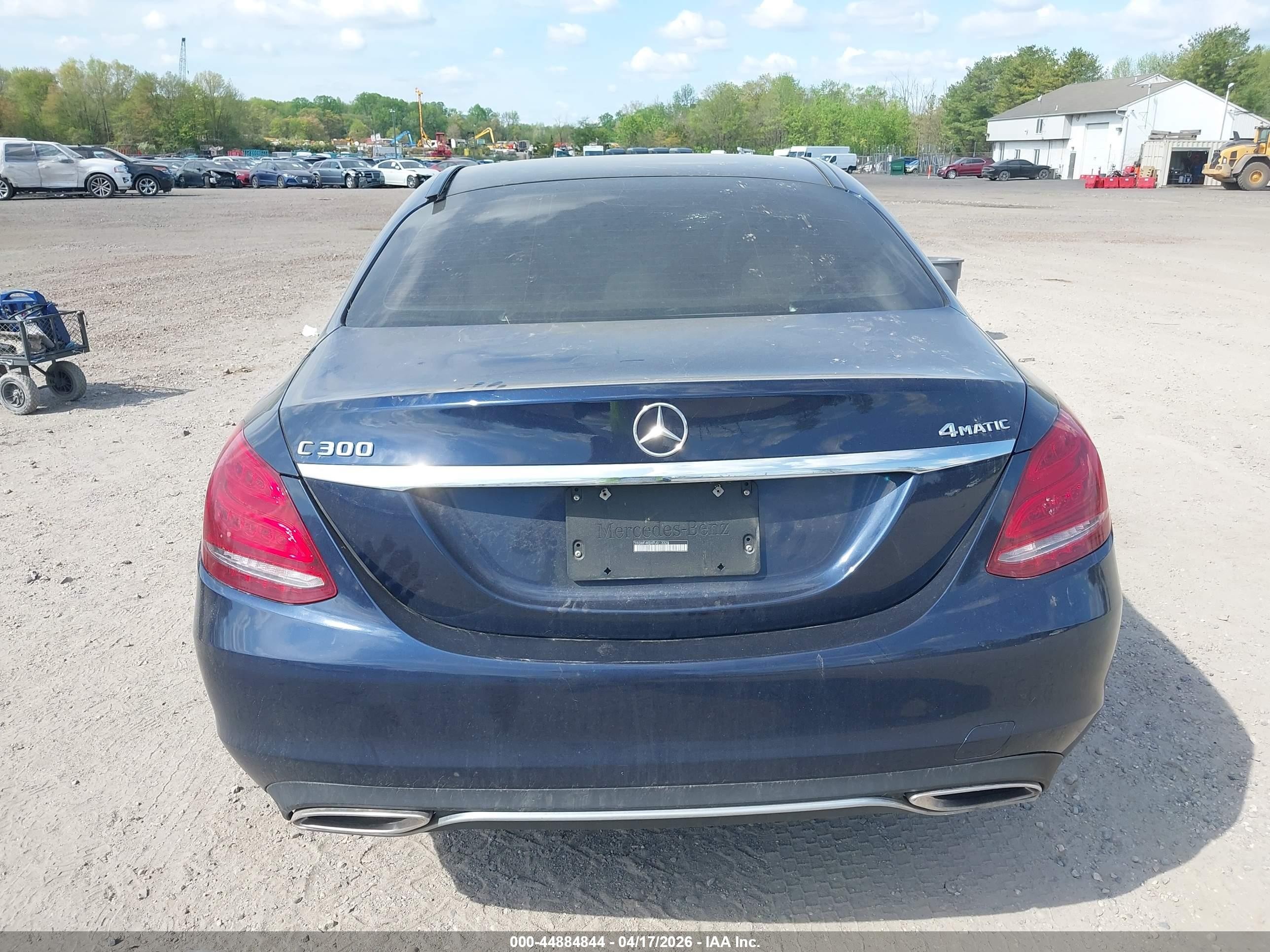 2015 Mercedes-benz C 300 Luxury 4matic Blue vin: 55SWF4KBXFU013328