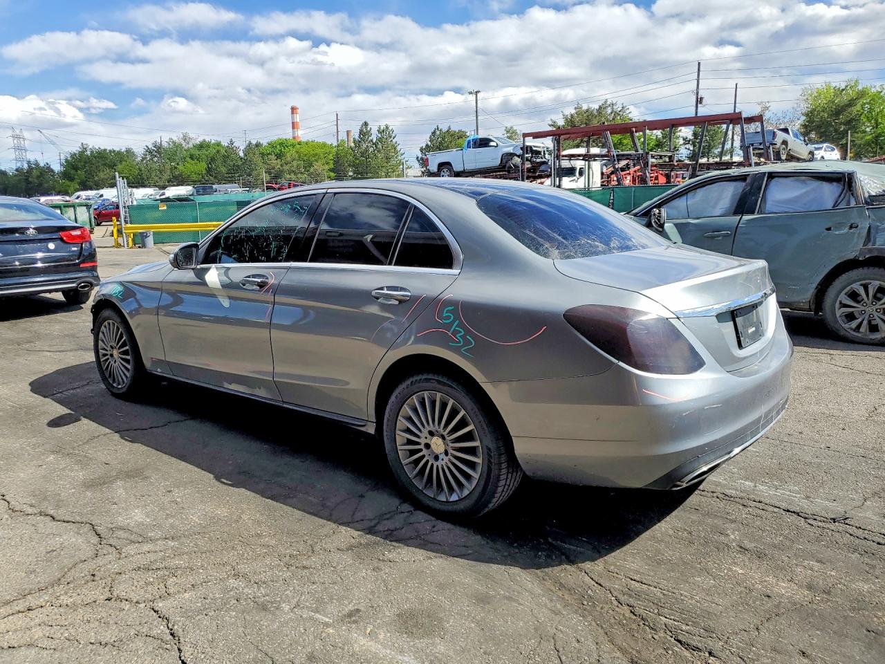 2015 Mercedes-benz C 300 4matic Gray vin: 55SWF4KBXFU018805