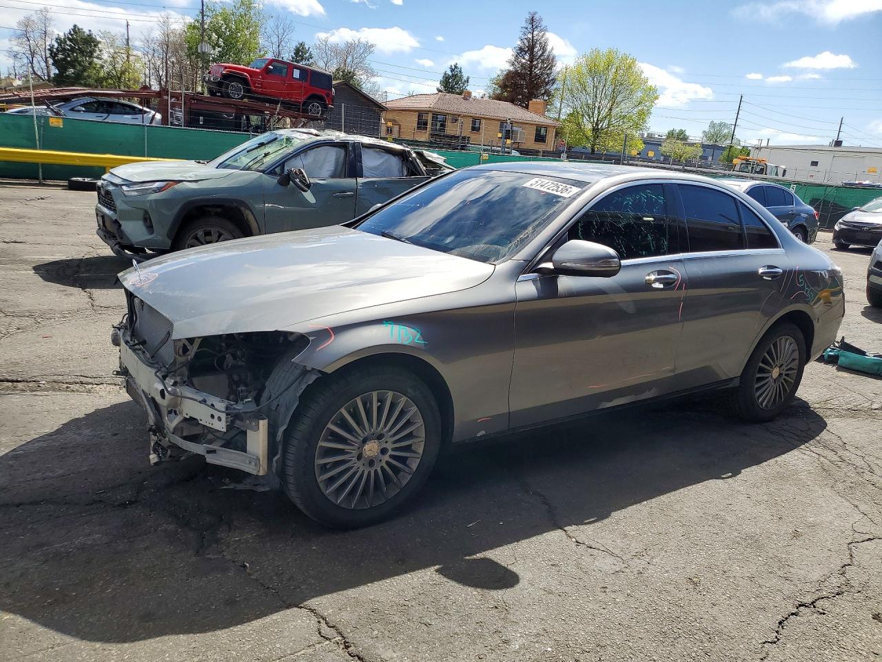 2015 Mercedes-benz C 300 4matic Gray vin: 55SWF4KBXFU018805