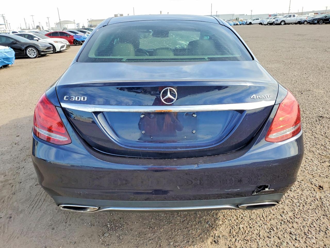 2015 Mercedes-benz C 300 4matic Blue vin: 55SWF4KBXFU022319